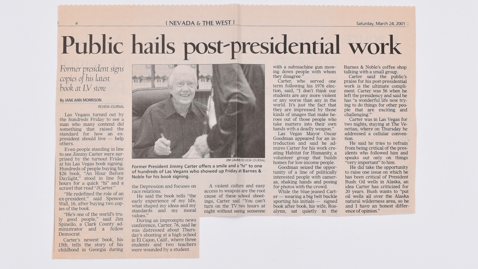 An Hour Before Daylight : Memories of a Rural Boyhood HC SIGNED by Jimmy Carter