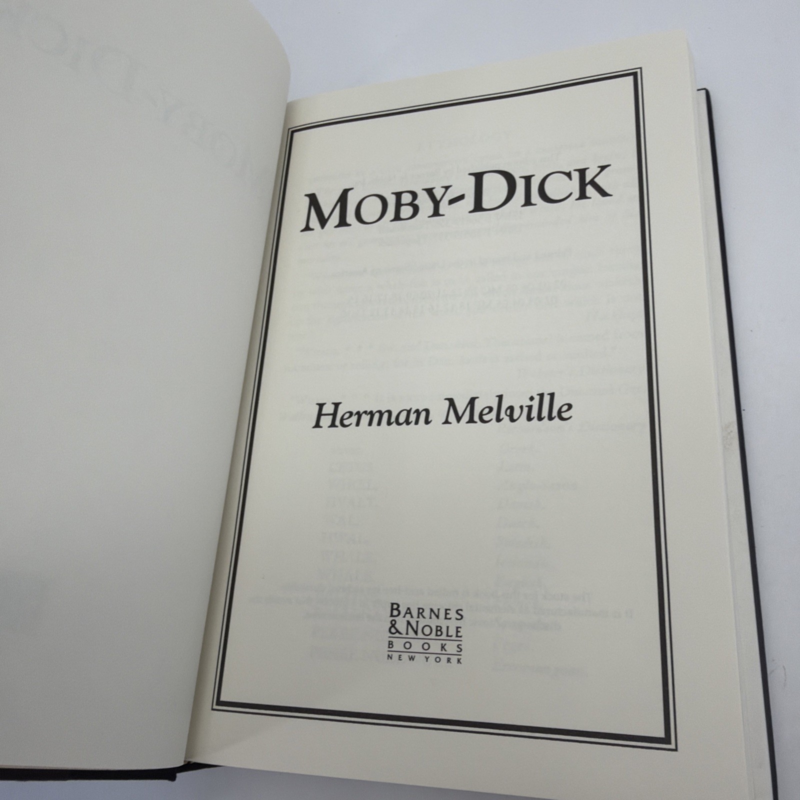 Moby-Dick by Herman Melville Barnes & Noble Classics Black Hardcover Book 1993