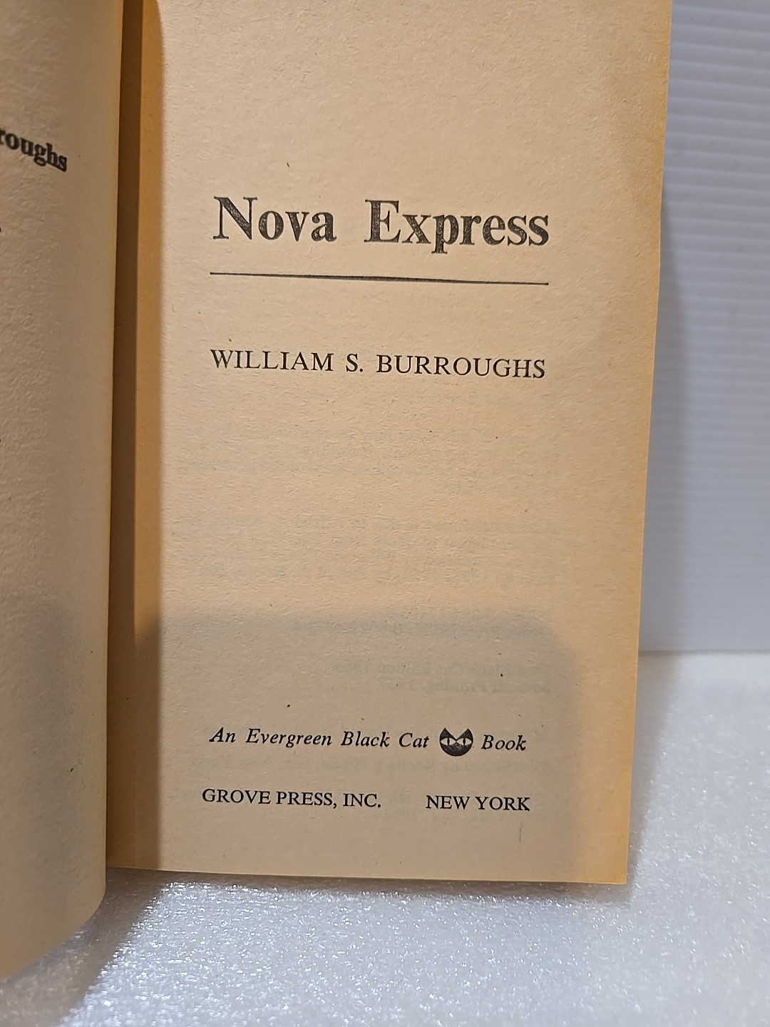 William S. Burroughs NOVA EXPRESS 1965 PB Evergreen/Black Cat