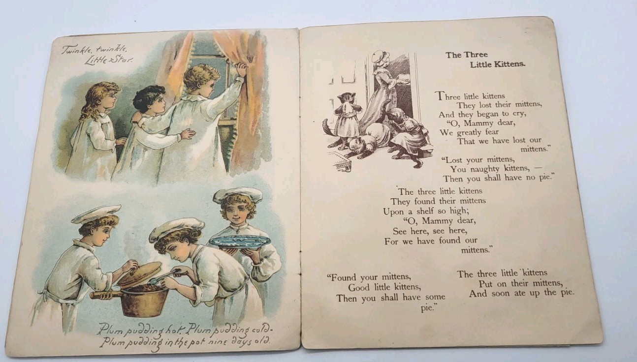 Rare Vintage 1800s Raphael Tuck & Sons Little Bo Peep Nurseryland Series