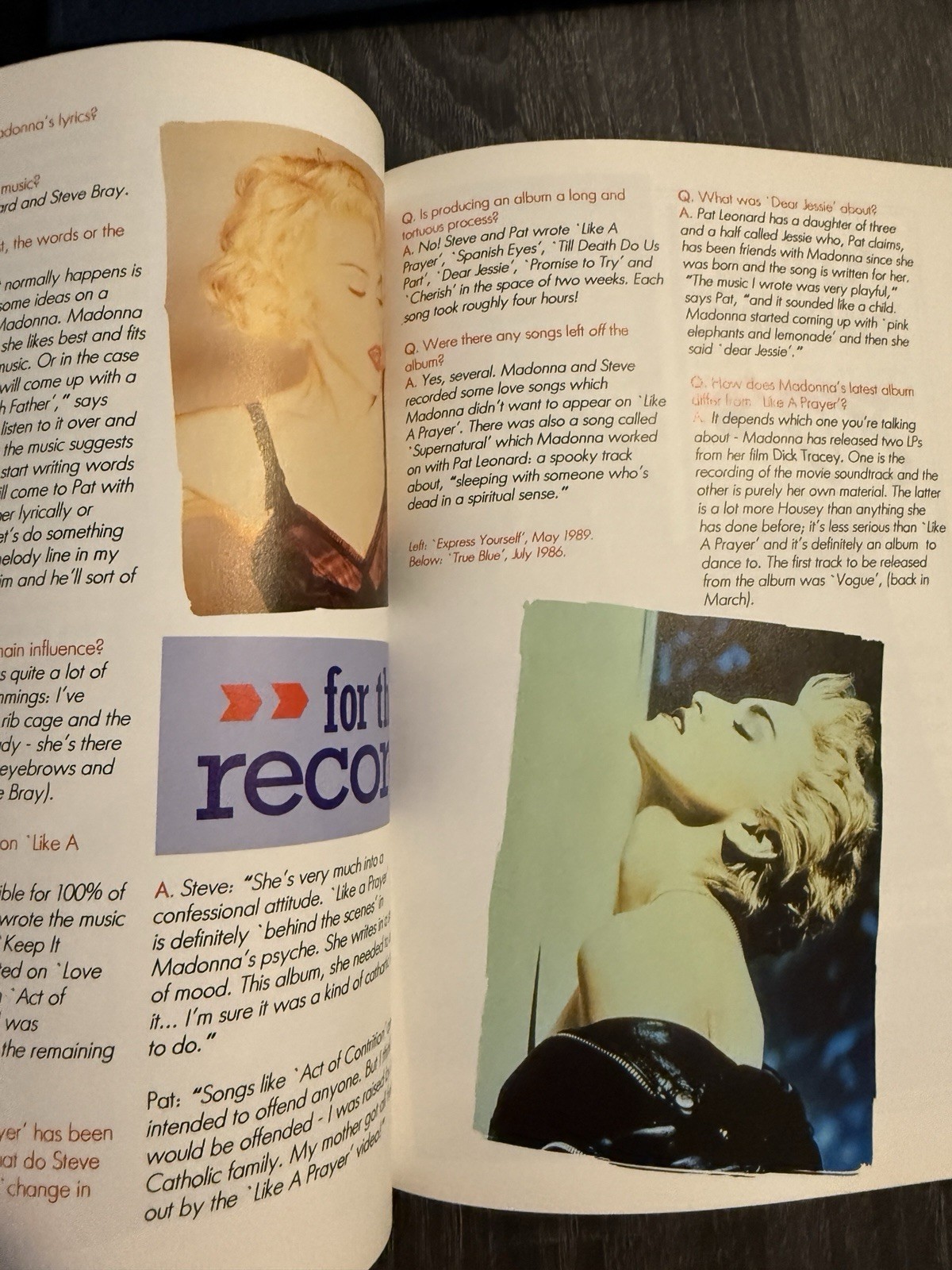 MADONNA SPECIAL BOOK ULTRA RARE 48 PAGES OF PICS/ FACTS 1990 EXCELLENT SHAPE