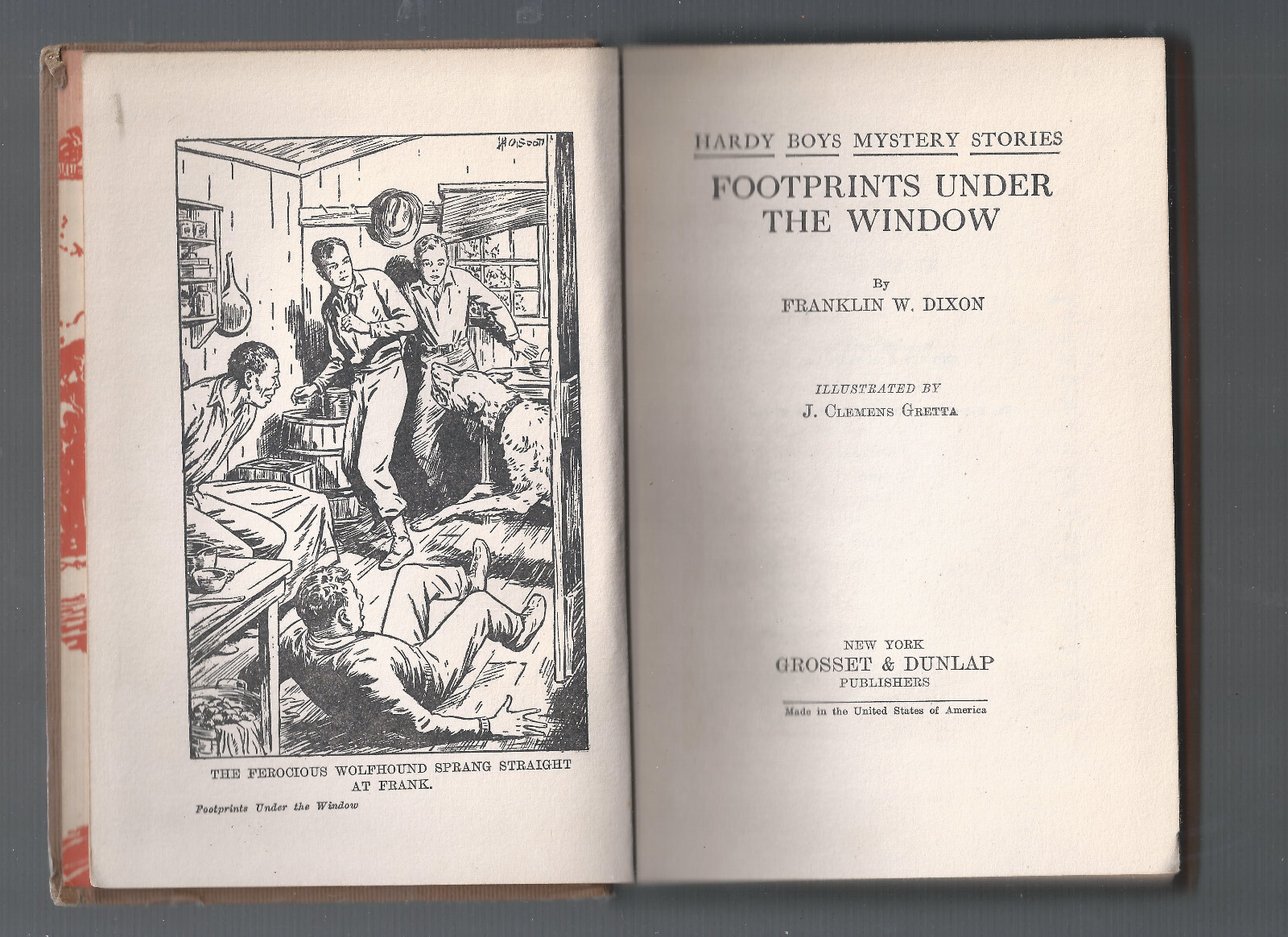 Hardy Boys Mystery Stories FOOTPRINTS UNDER THE WINDOW by Franklin W. Dixon-1933