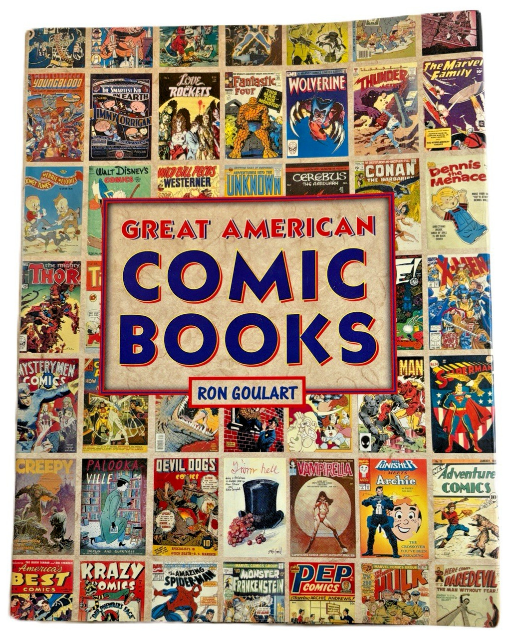 Great American Comic Books by Ron Goulart 2001 HCDJ 344 Pages Very Large Book