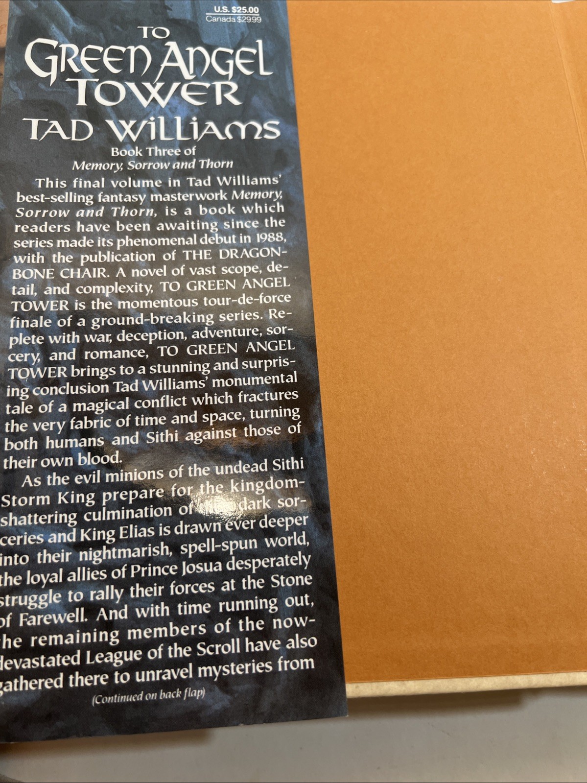 To Green Angel Tower by Tad Williams, First/1st (DAW, 1993) Vintage Fantasy HC