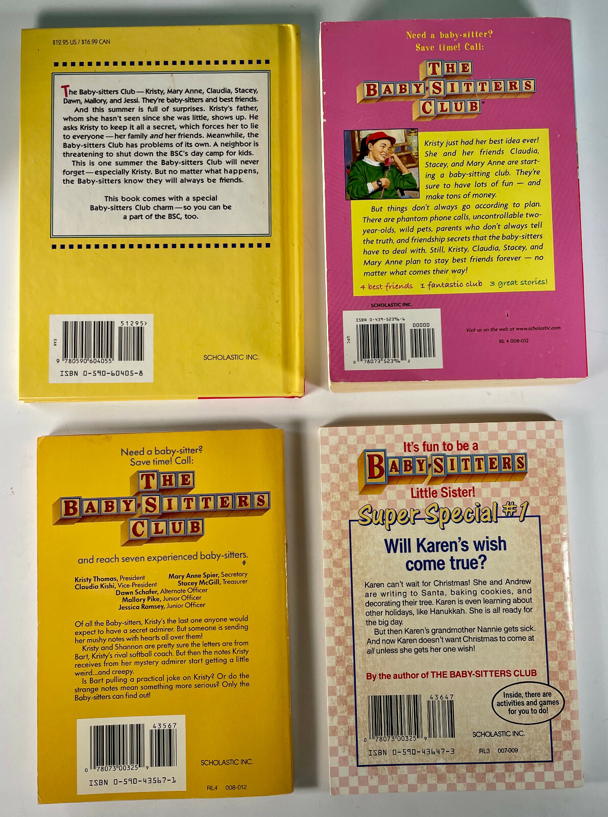 Lot of 8 Baby Sitters Club Miscellaneous Mystery Little Sister Super Special Etc