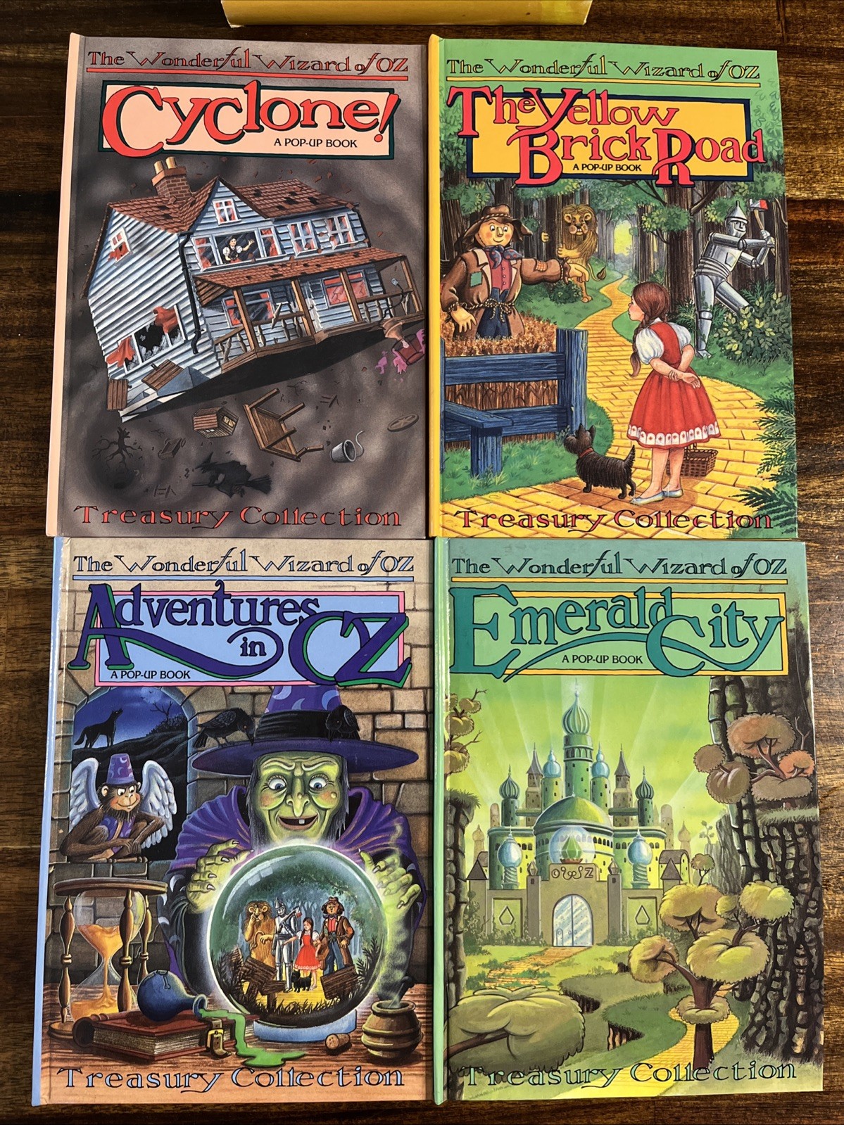 Vintage The Wizard of Oz Pop-Up Book Collection Box Set Of 4 Hardcover Books