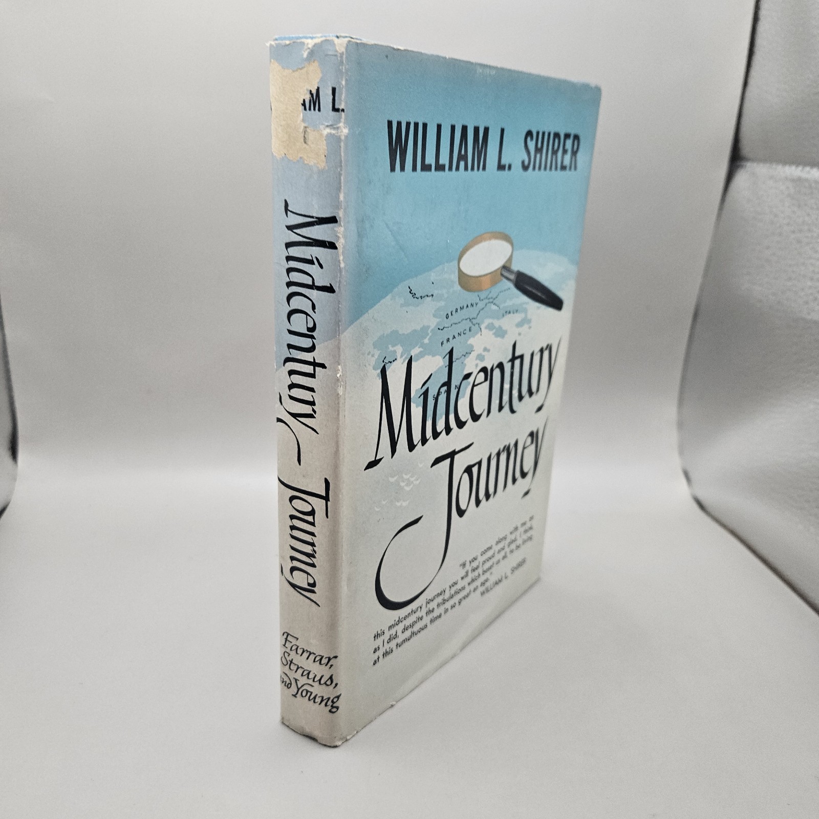 MIDCENTURY JOURNEY by WILLIAM L SHIRER Farrar Straus Young 1952 BCE Hardcover