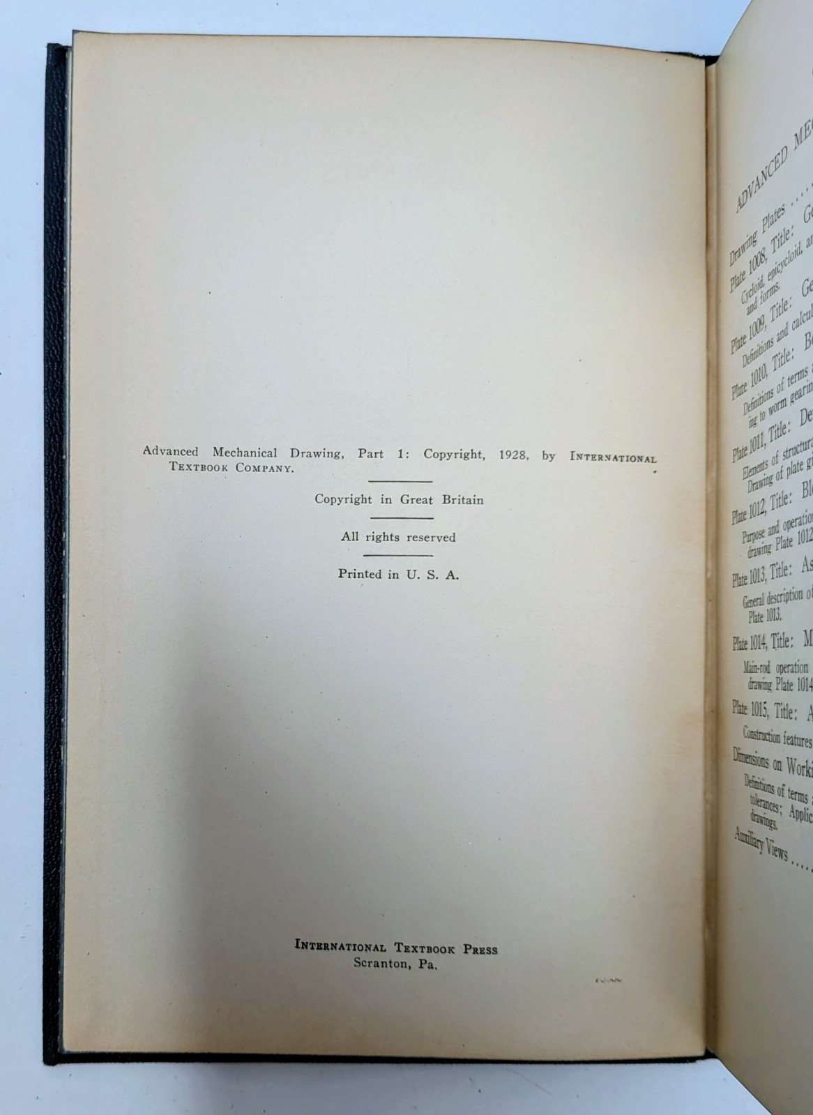 Advanced Mechanical Drawing Book I D.C. Royce 1928 HC Vintage
