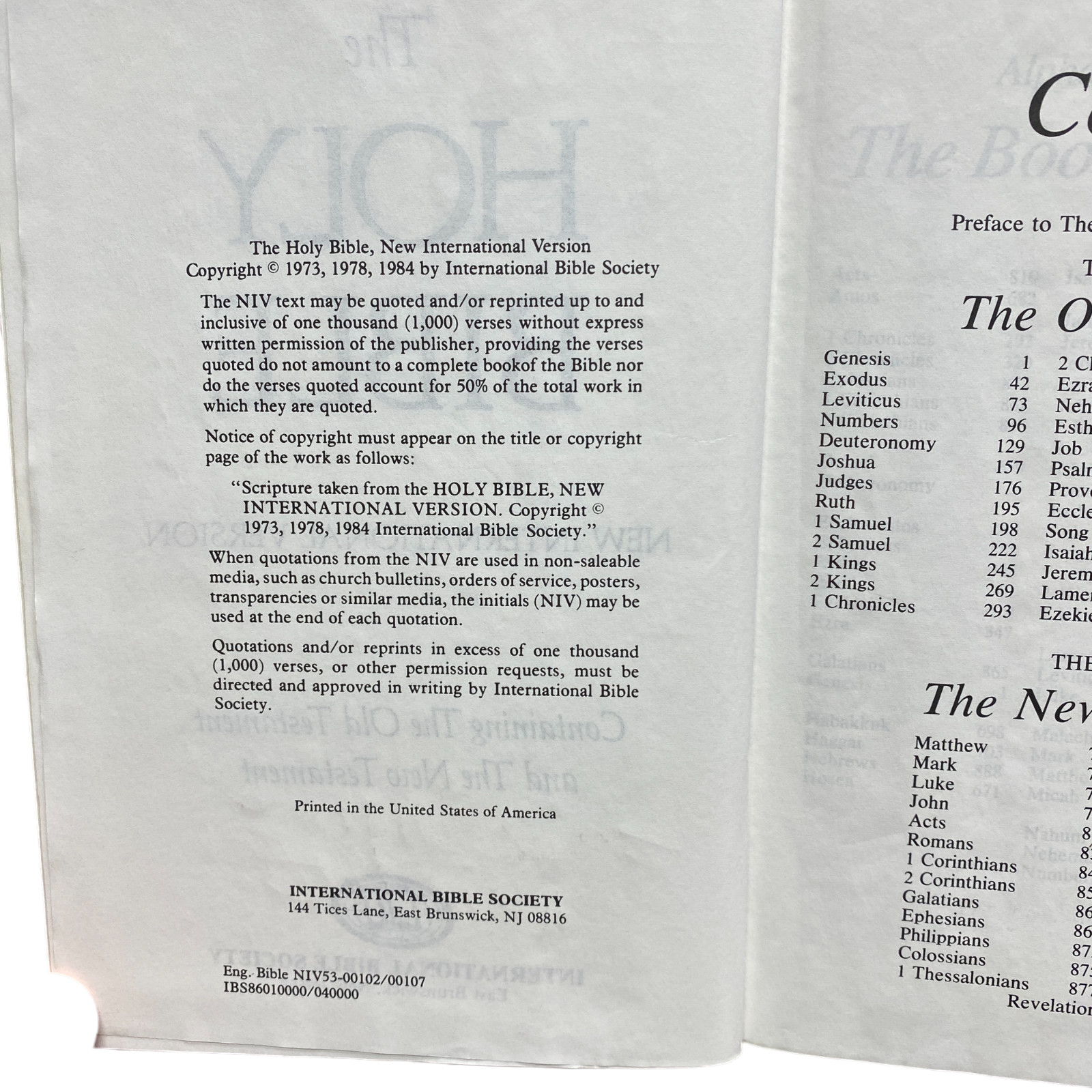 The Holy Bible – International Bible Society (Hardcover, 1984) – B