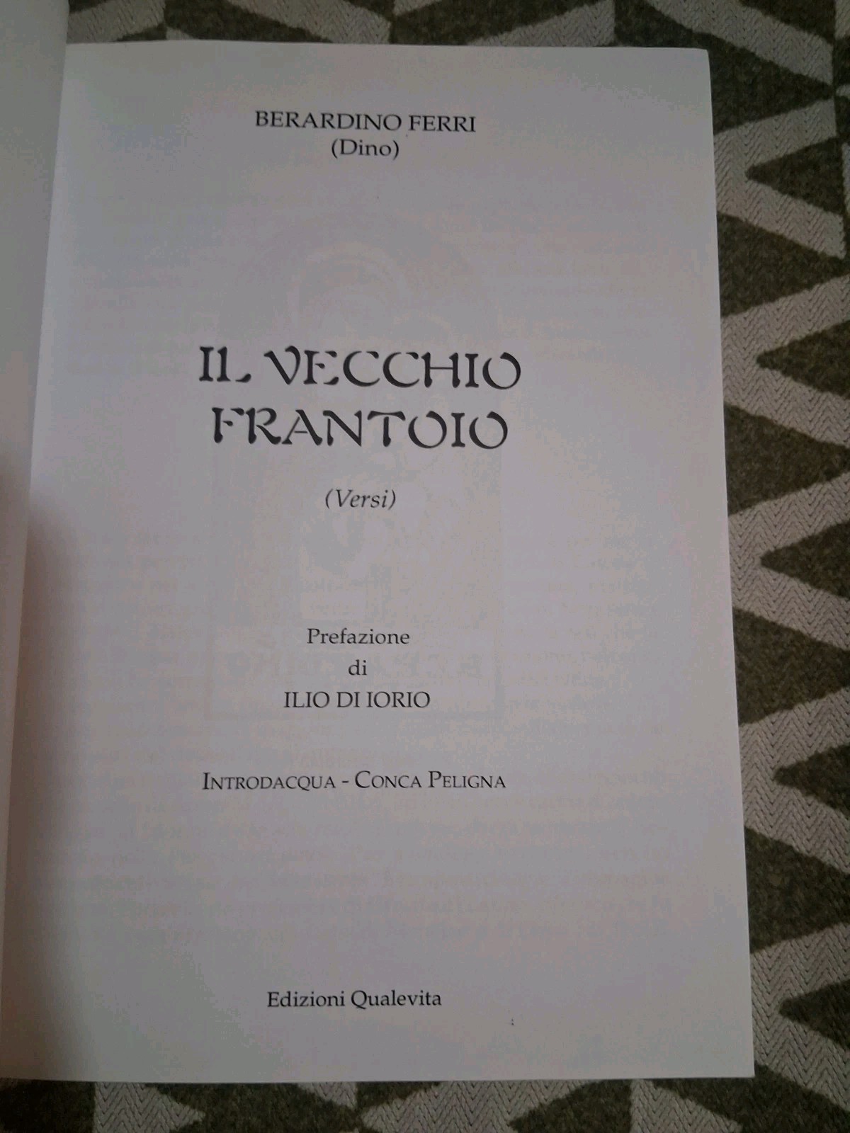 Lot Of 5 Italian Language Paperbacks Berardino Ferri Poem Books