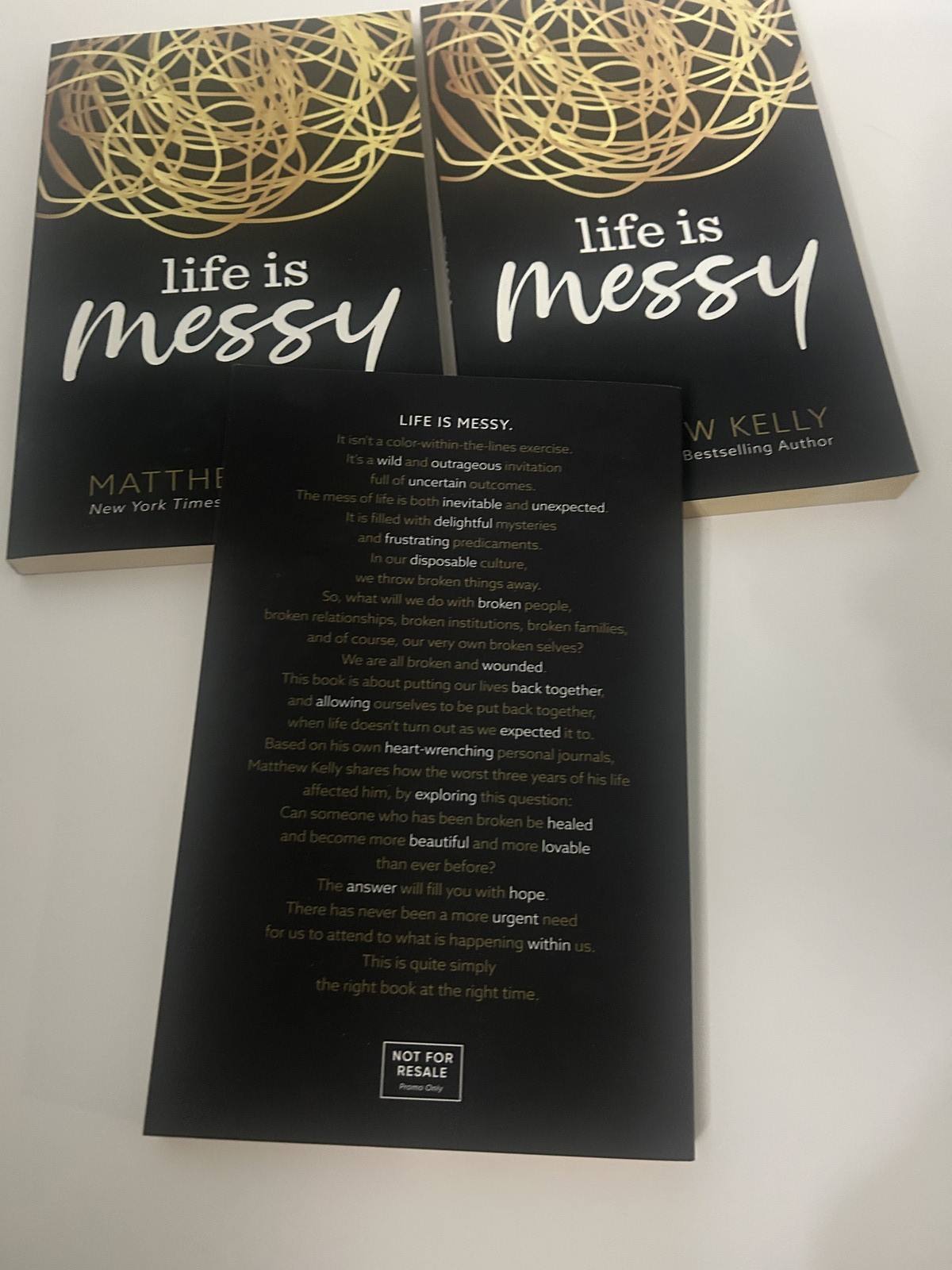 Life Is Messy by Matthew Kelly – Set of 3 Paperback Books – New York Times