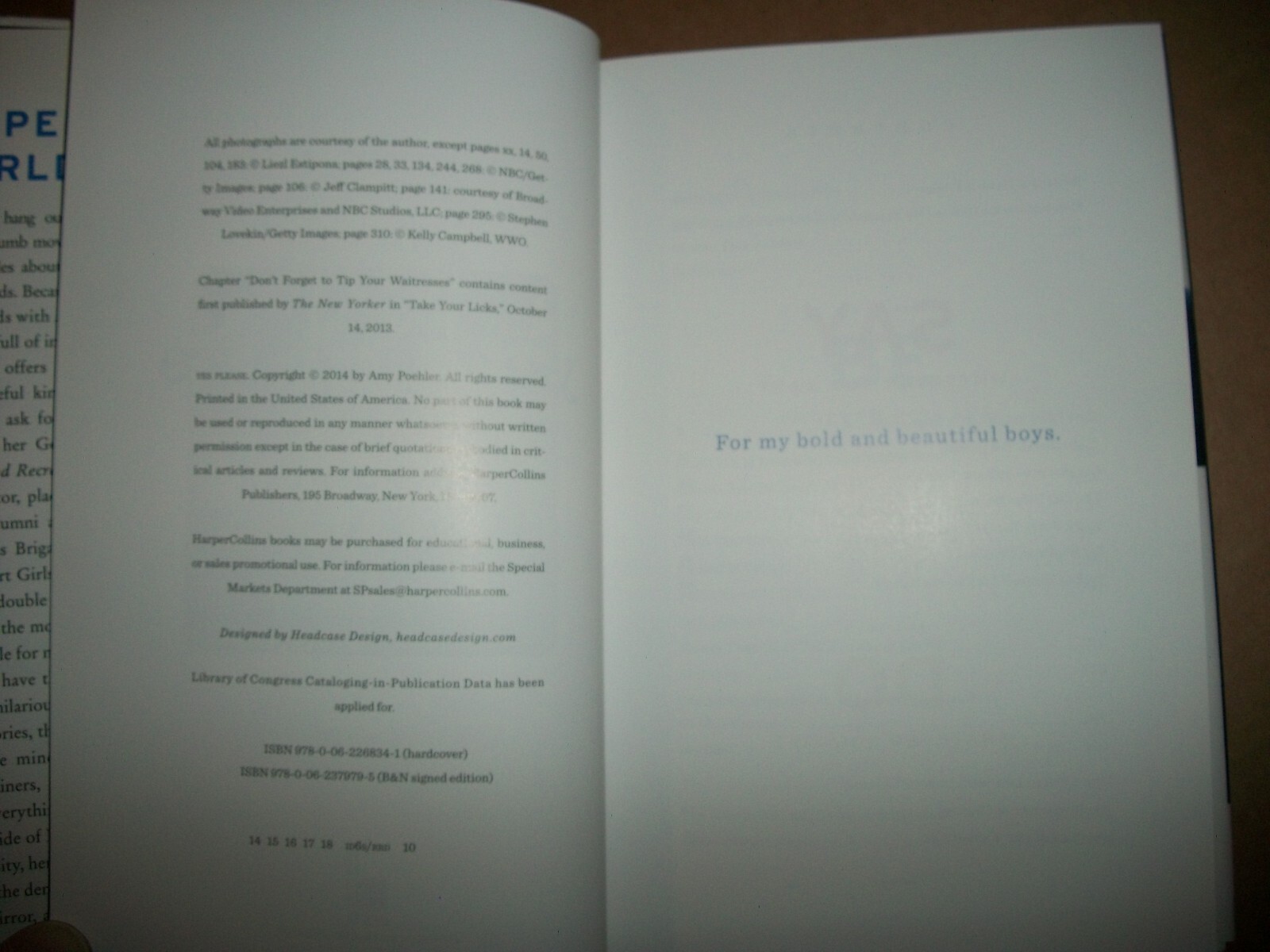 Yes Please Amy Poehler SNL Dey St Morrow trade hardcover 2014 332p humor EX VG