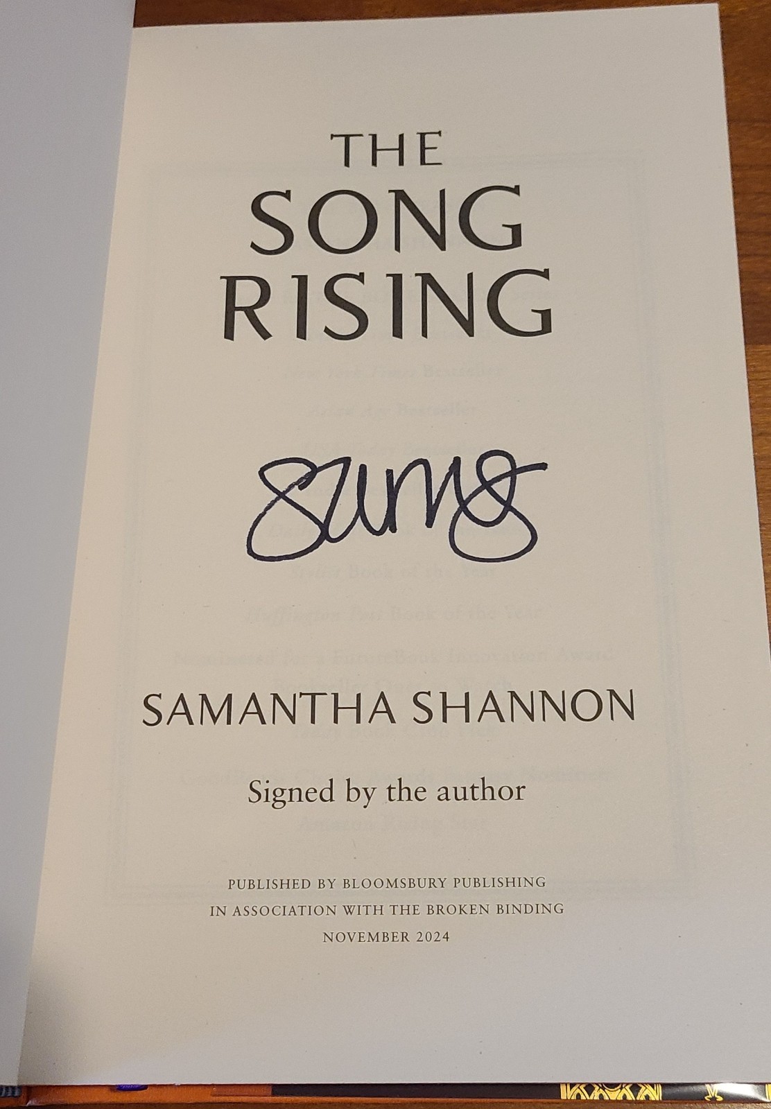 SIGNED The Bone Season 5-book Set -Samantha Shannon – The Broken Binding