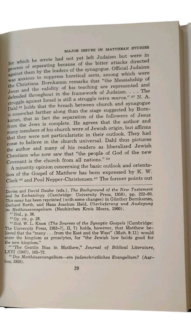 Jesus In The Gospel Of Matthew Book Edward P Blair Vintage Christian Religious
