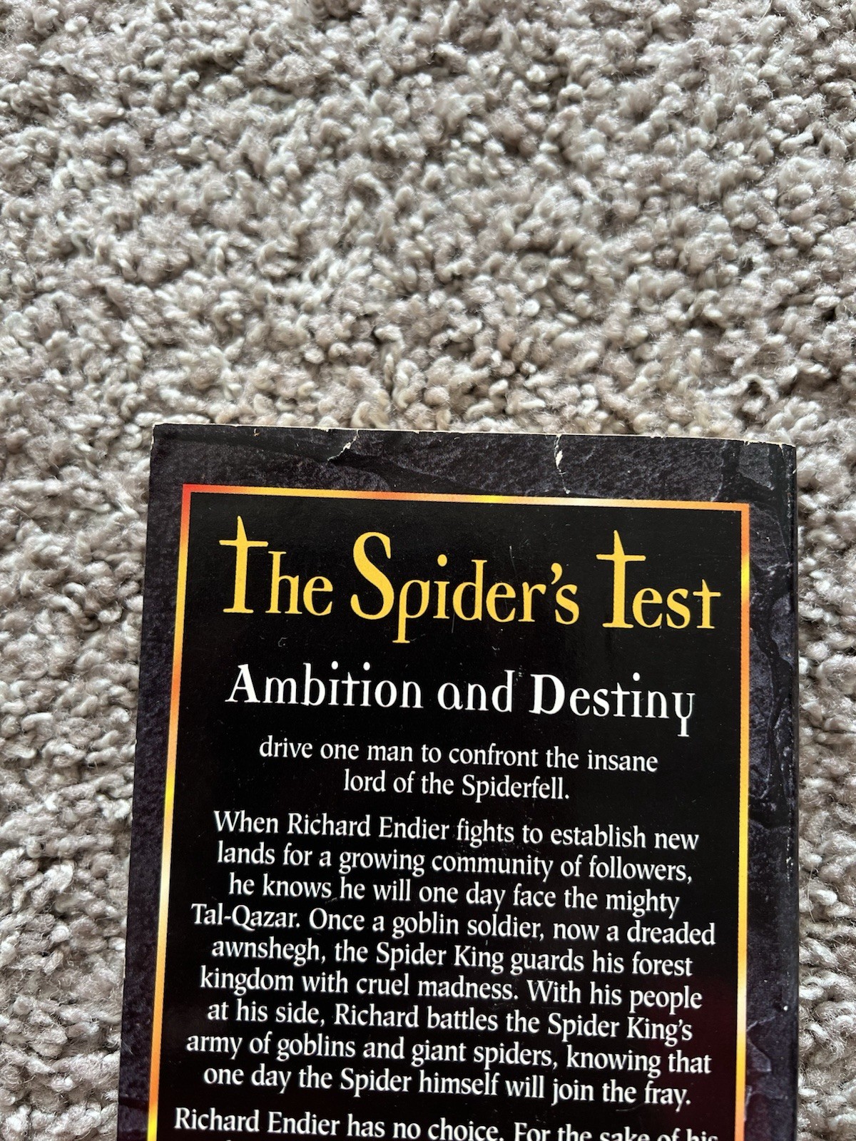 The Spider’s Test by Dixie Lee McKeone (TSR, 1996) First Vintage Fantasy MMPB