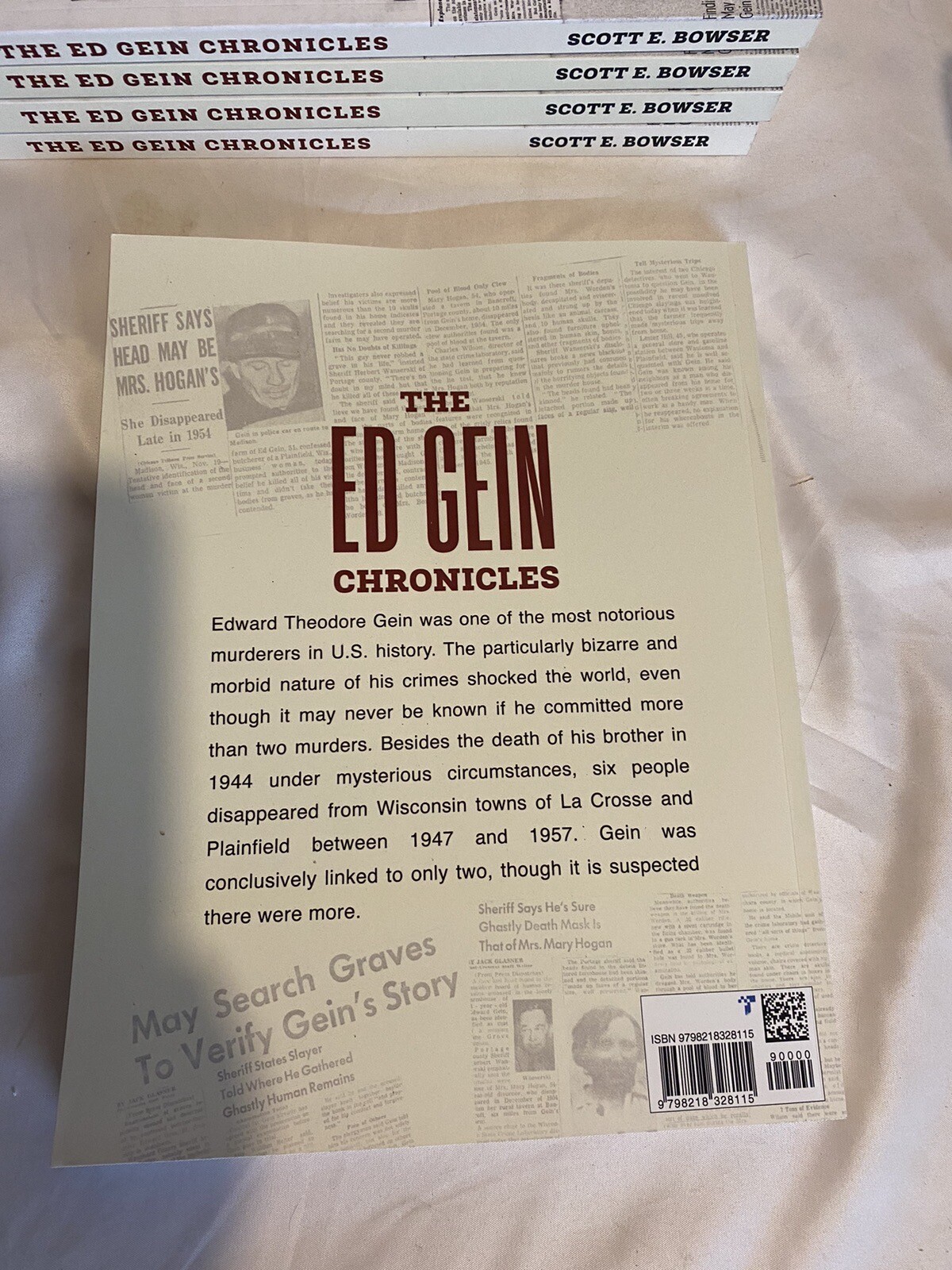 The Ed Gein Chronicles by Scott Bowser Brand New, Autographed, Free shipping