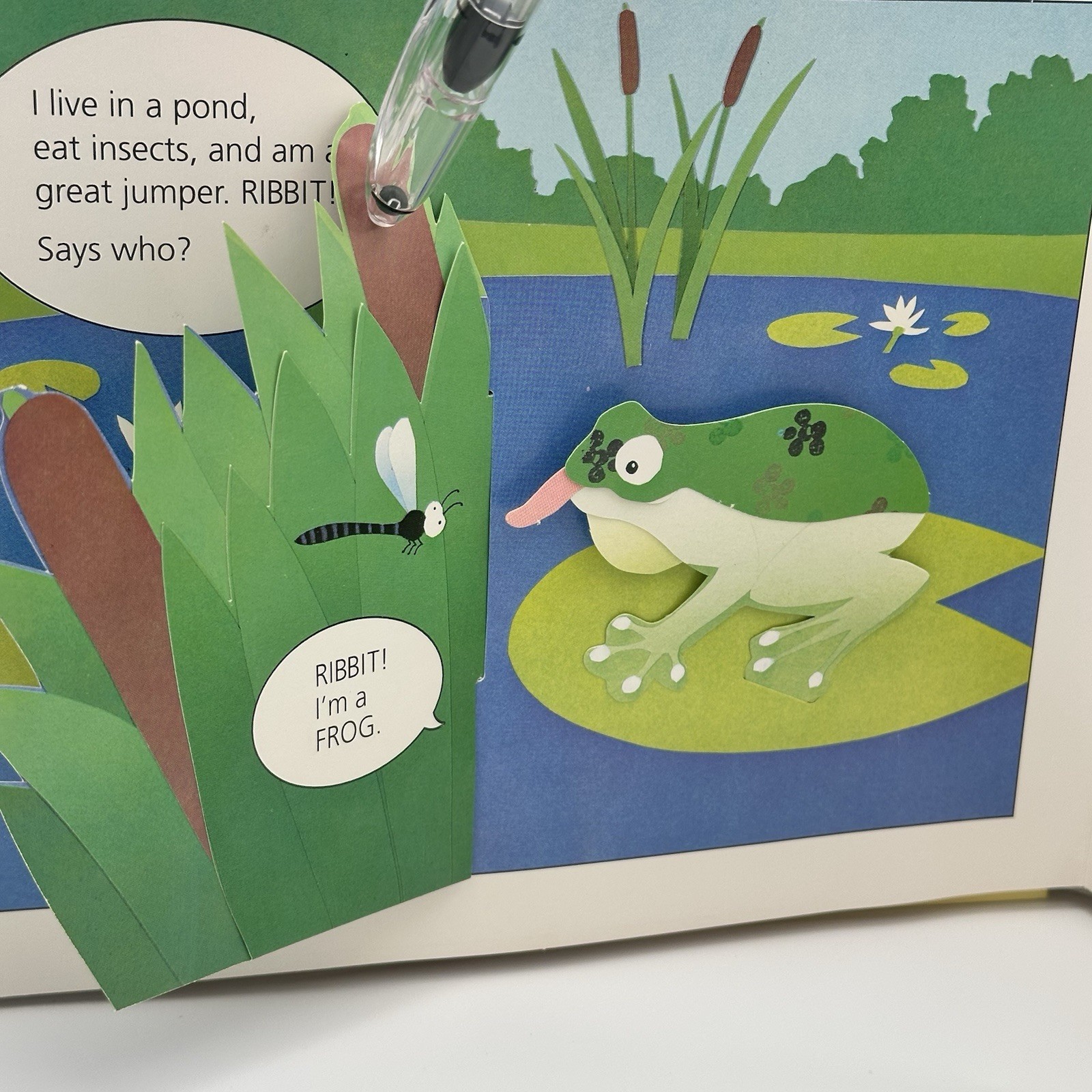 Says Who? : A Pop-Up Book of Animal Sounds by David A. Carter HC 1993