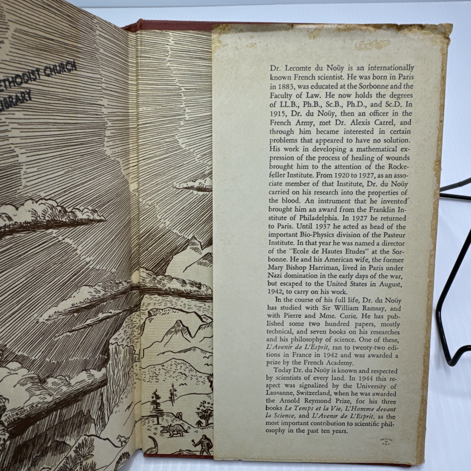 Human Destiny Lecomte du Nouy Hardcover 1947 Longmans Green and Co.
