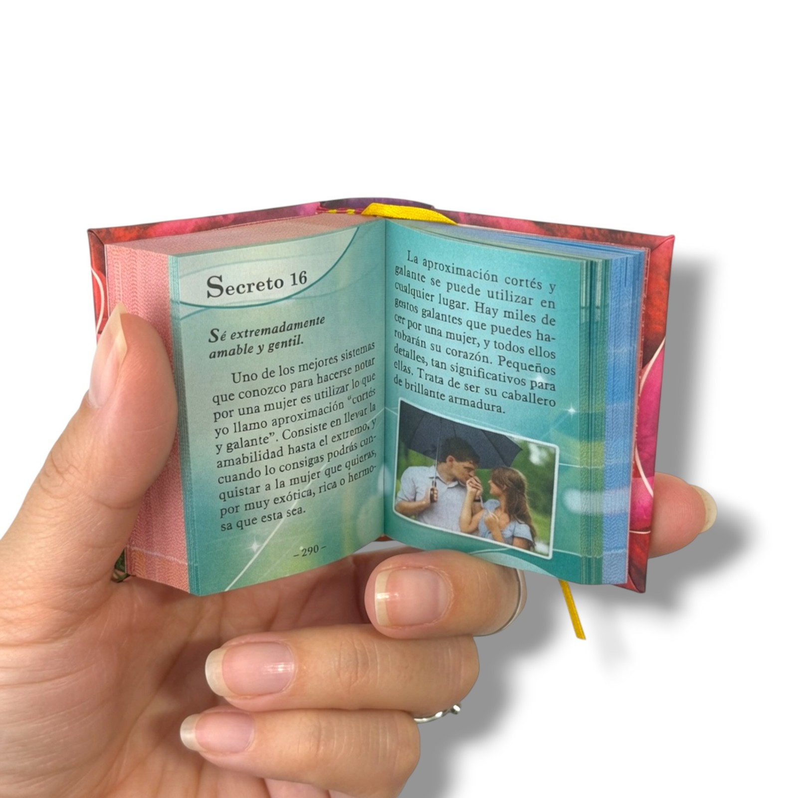 beautiful Frases de Amor Spanish hardcover 2.65″ high mini book 440 color pages
