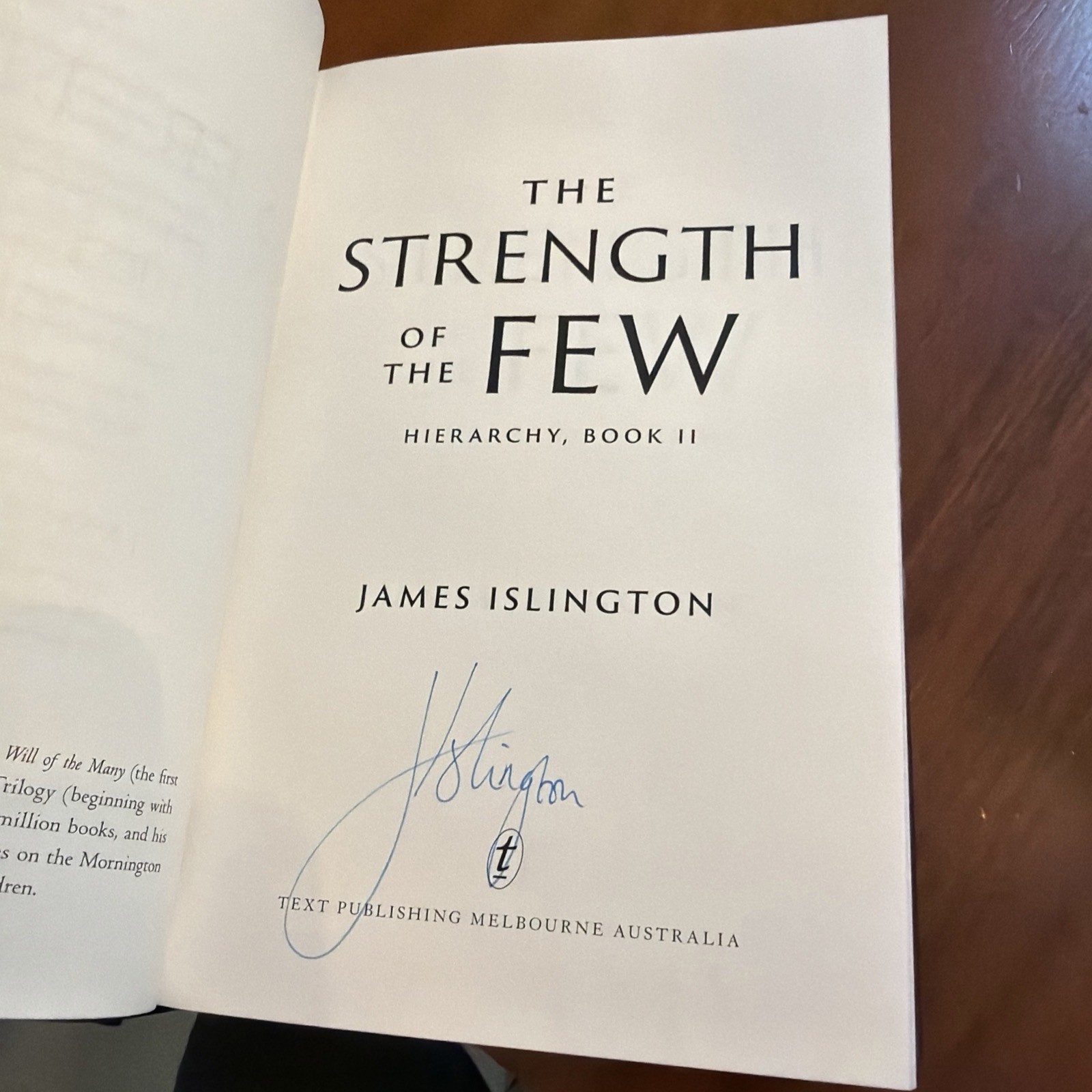 SIGNED Broken Binding The Strength of the Few Deluxe Hardcover James Islington