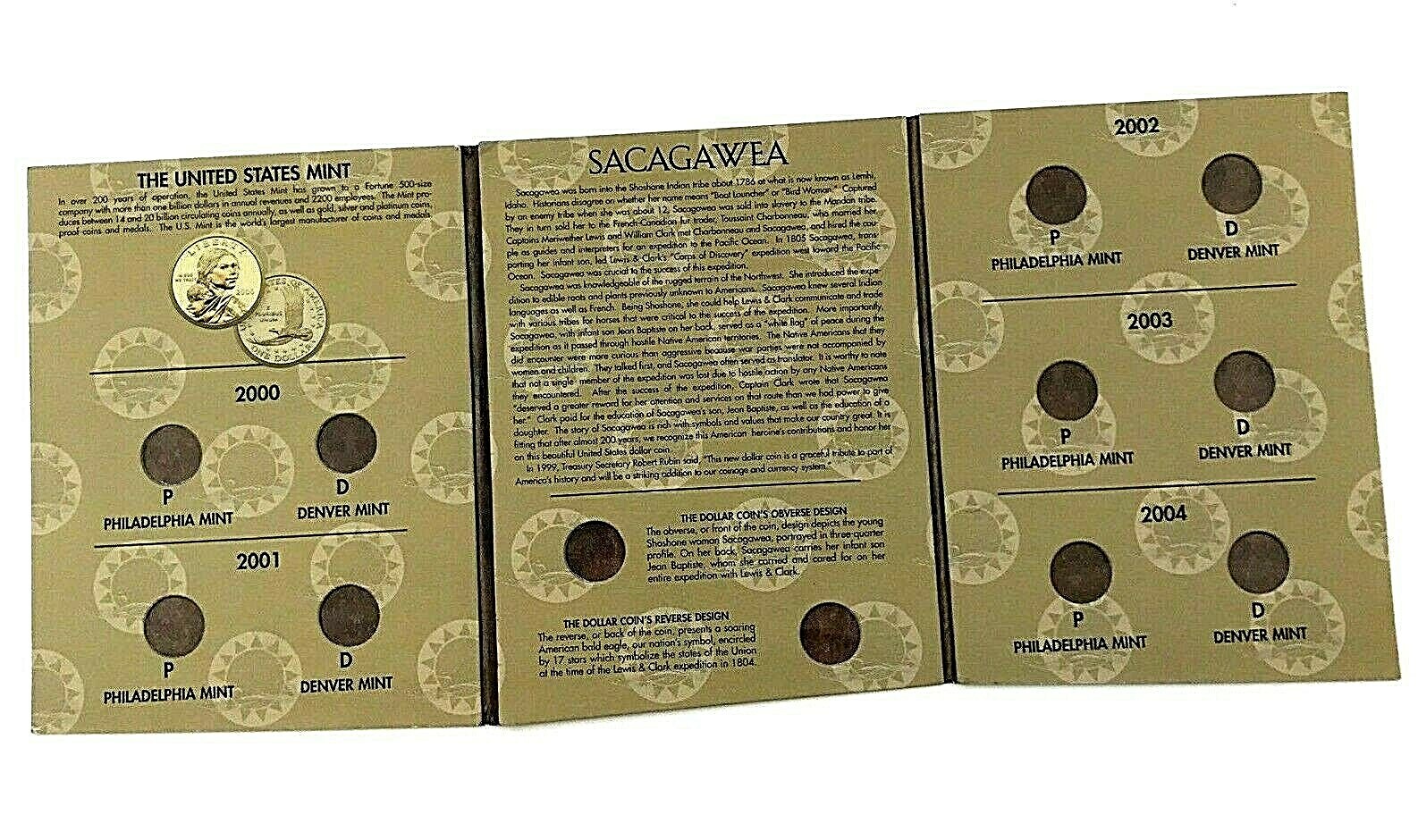 Harris Sacagawea Dollar Coin Folder Book #2762 Millennium Edition 2000-2004 Ver.