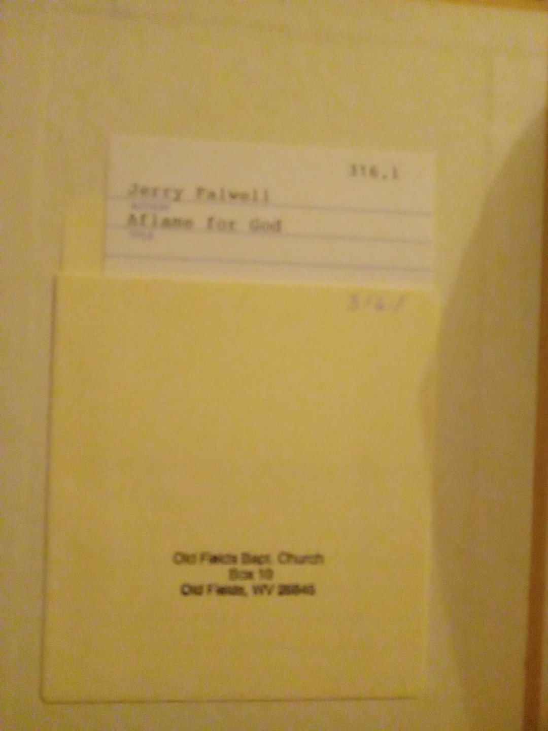 Aflame for God hardback book By Jerry Falwell 1979 (Signed Copy)