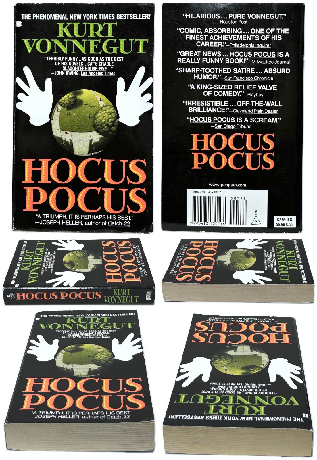 Kurt Vonnegut Lot of 4 mm pb SLAUGHTERHOUSE 5, GALAPAGOS, JAILBIRD, HOCUS POCUS