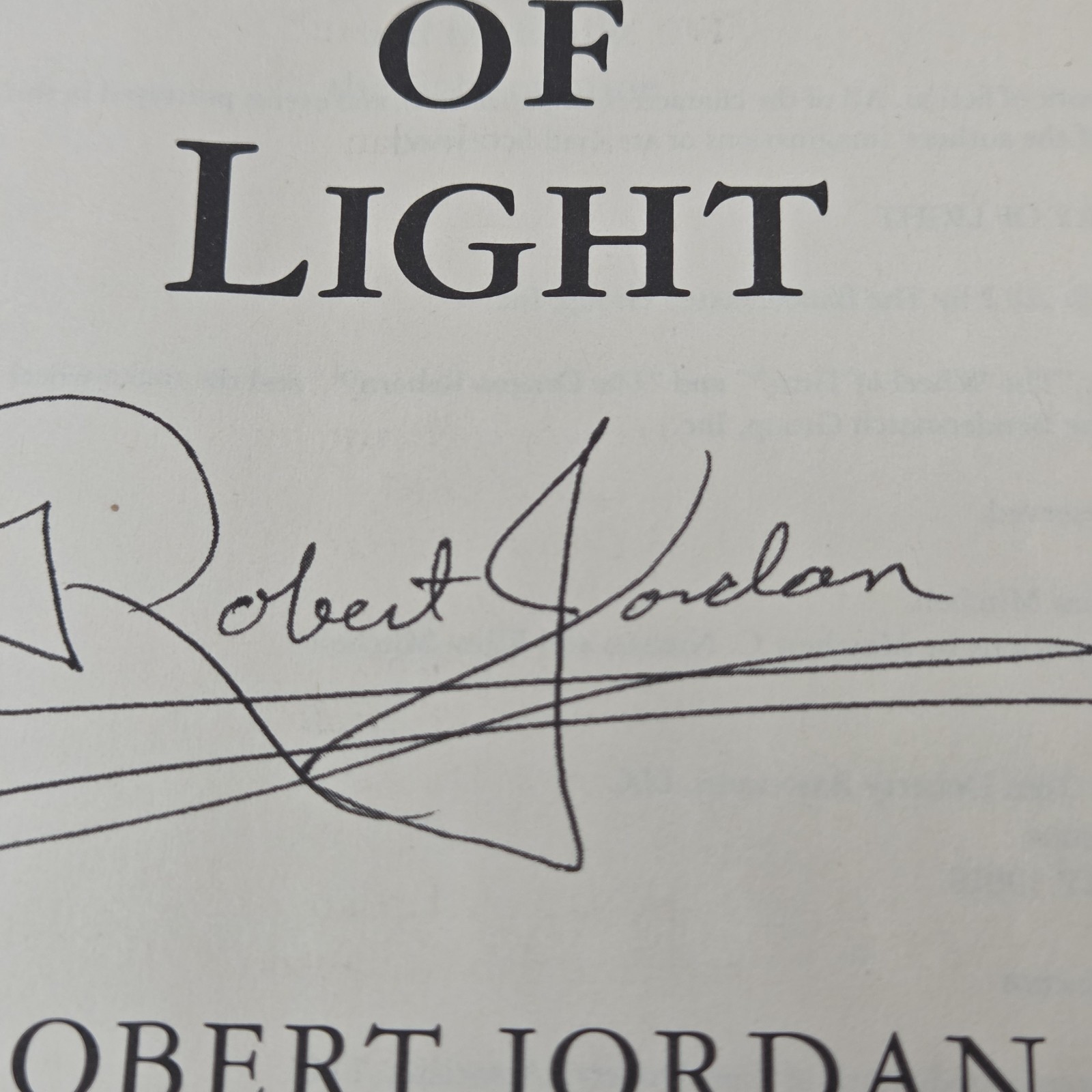 A Memory of Light Book 14 Wheel of Time Ser. SIGNED BY JORDAN 1ST ED ex-library