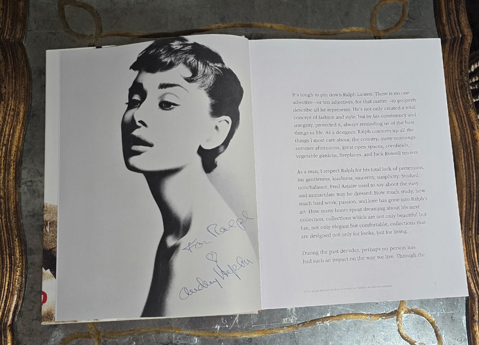 Ralph Lauren Rizzoli 1st Edition Coffee Table Book Audrey Hepburn Foreword Gift
