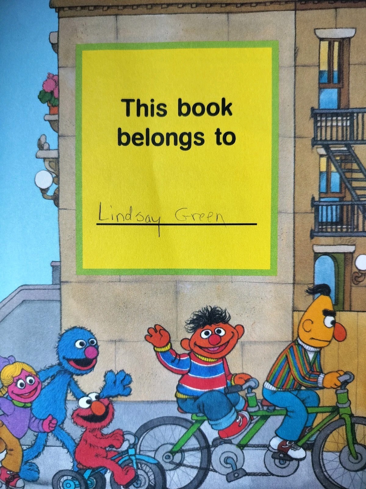 1978 Sesame Street Library Complete Book Set Vol. 1-15 w/Big Bird Stand Shelf