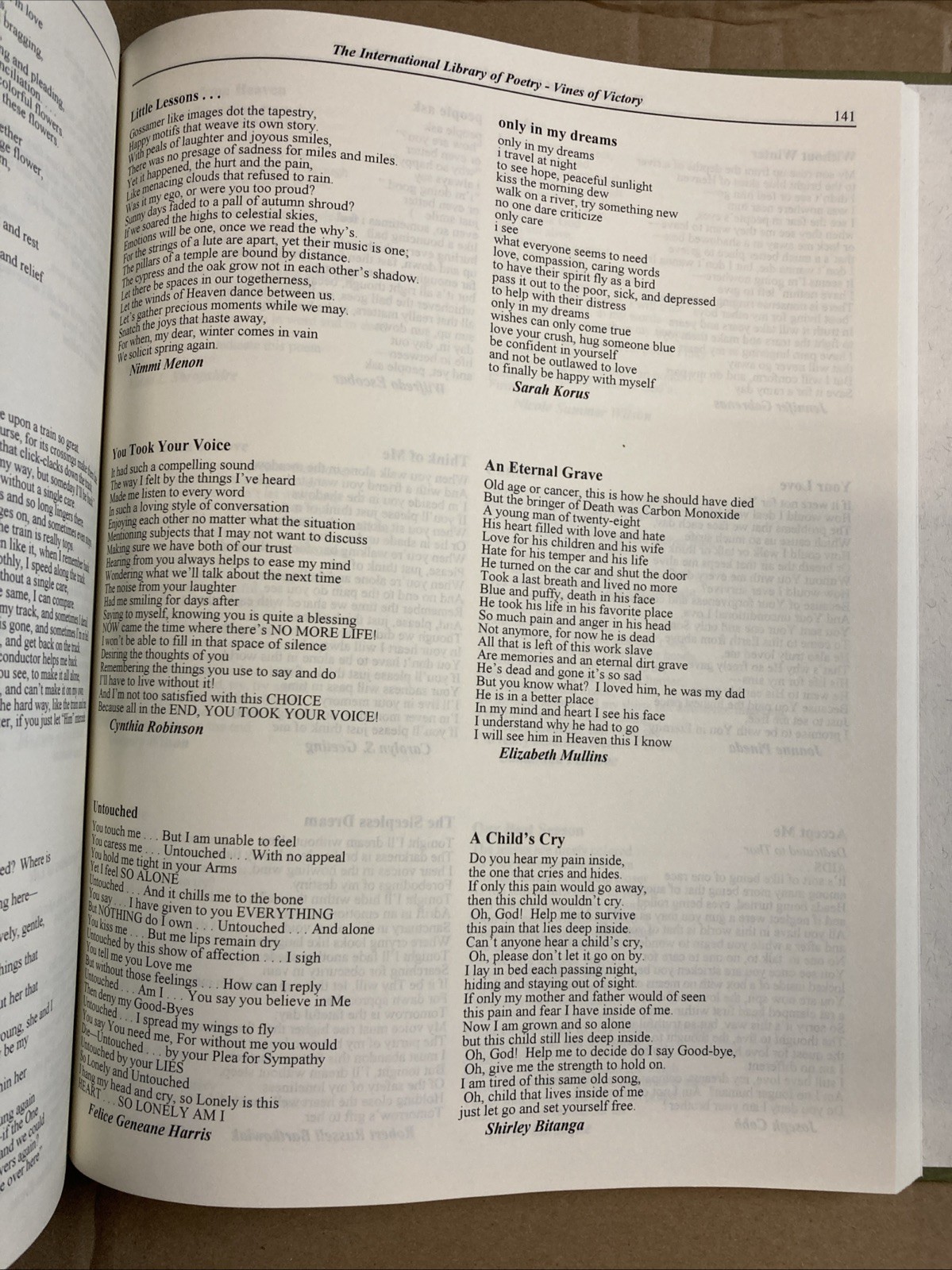 Vines Of Victory The National Library of Poetry Hairfield VG