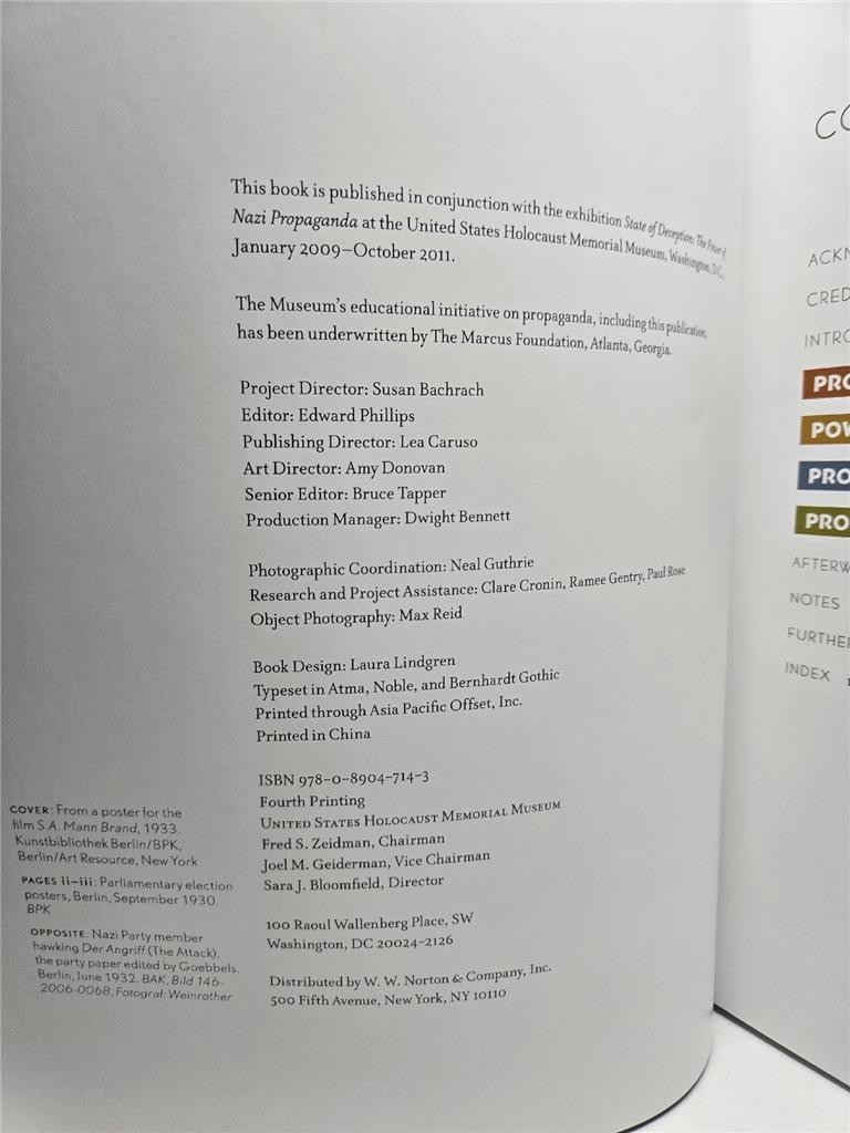STATE OF DECEPTION book THE POWER OF NAZI PROPAGANDA Holocaust Memorial Museum