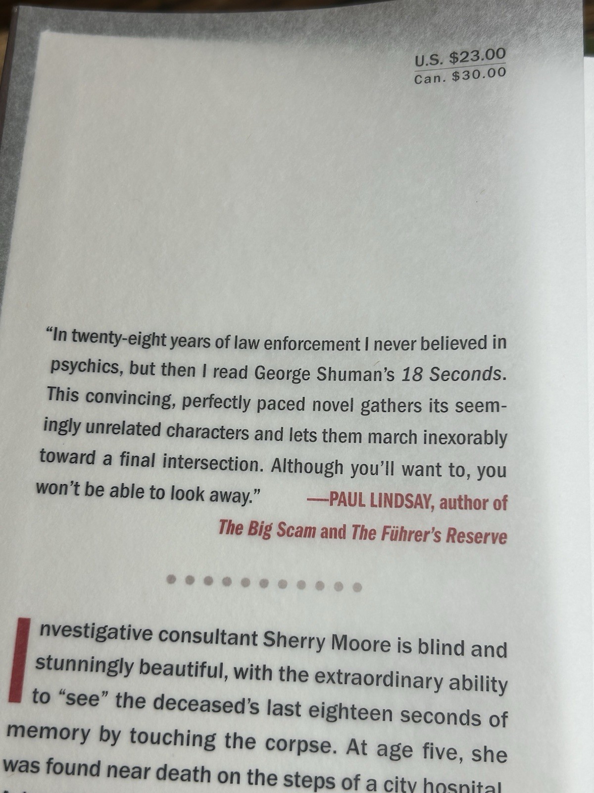 18 Seconds by George D. Shuman – Hardcover