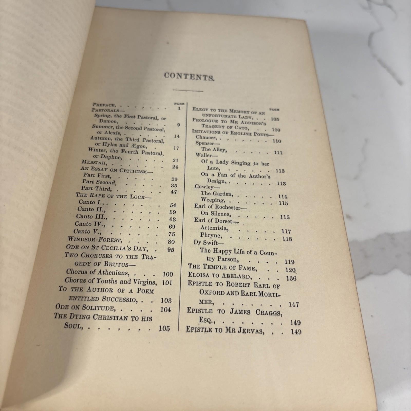 The Poetical works of Alexander Pope 1857 – D Appleton & Co Leather Book