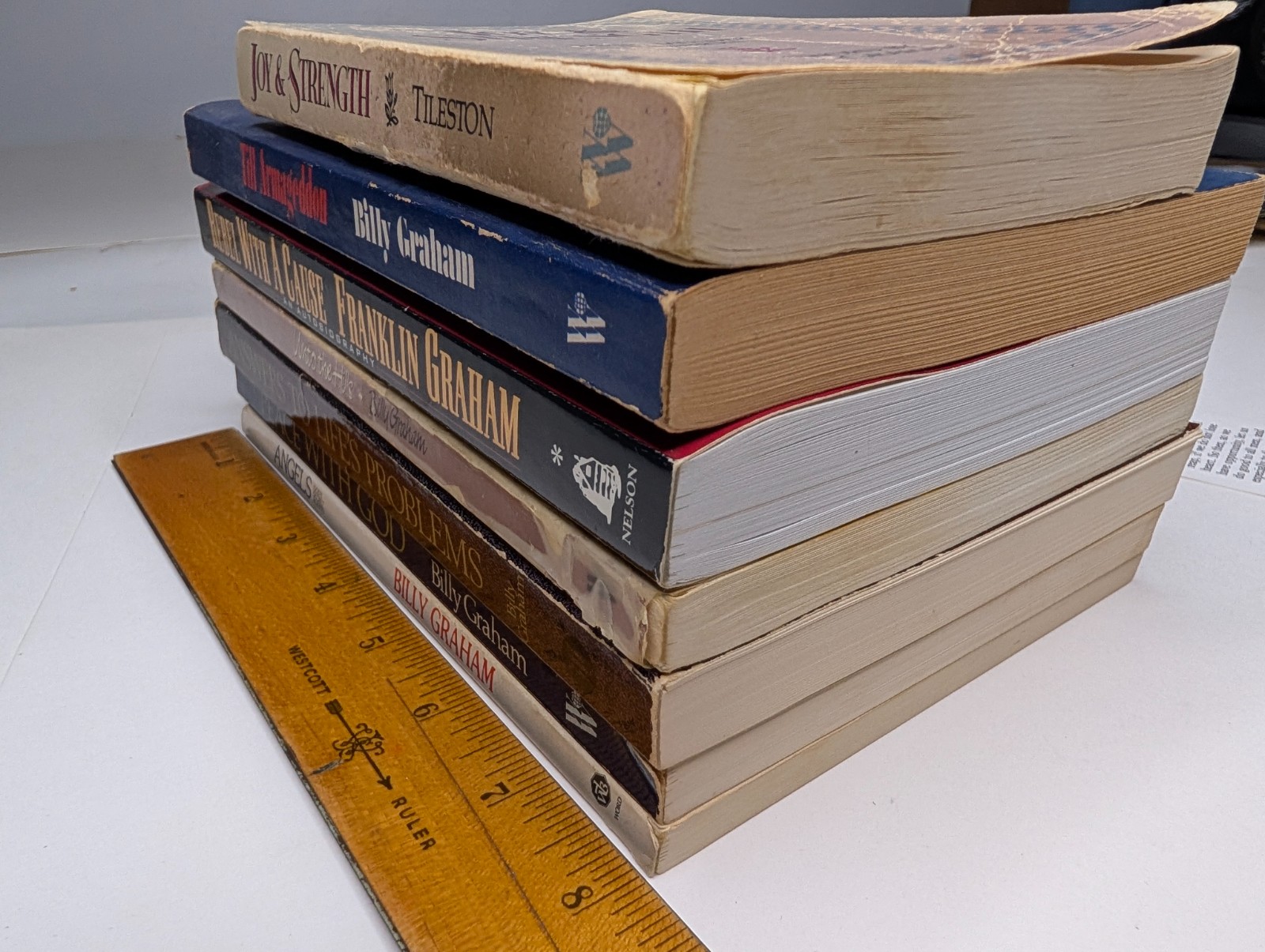x7 LOT Billy Graham Franklin Graham Christian Religious Books Peace With God Vtg