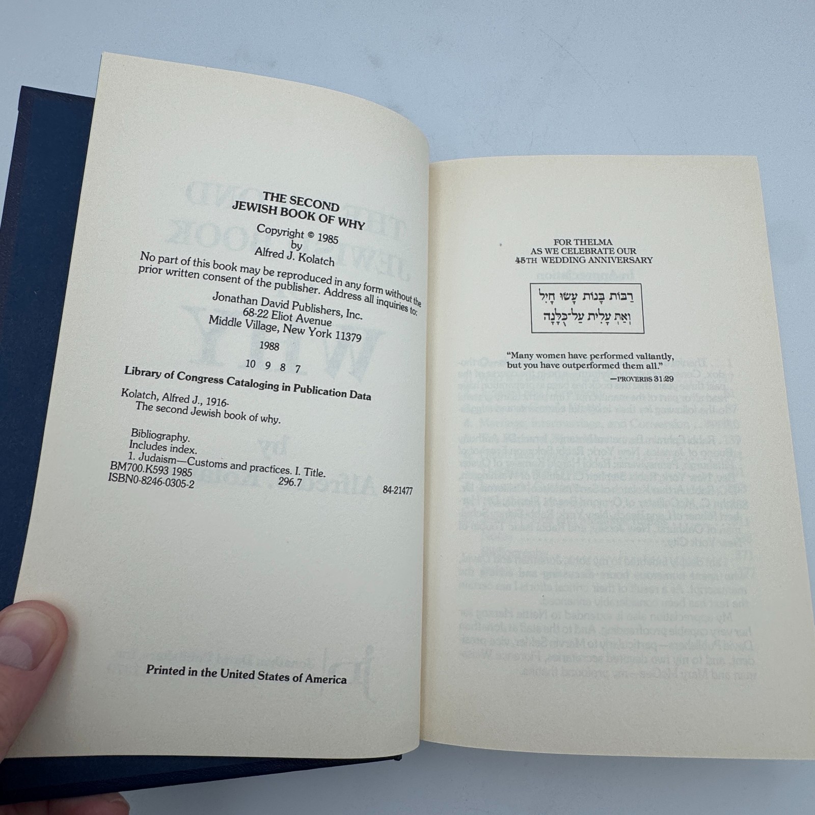 The Jewish Book of Why by Alfred J Kolatch Slip Case 2 Volume Set Hardcover 1981