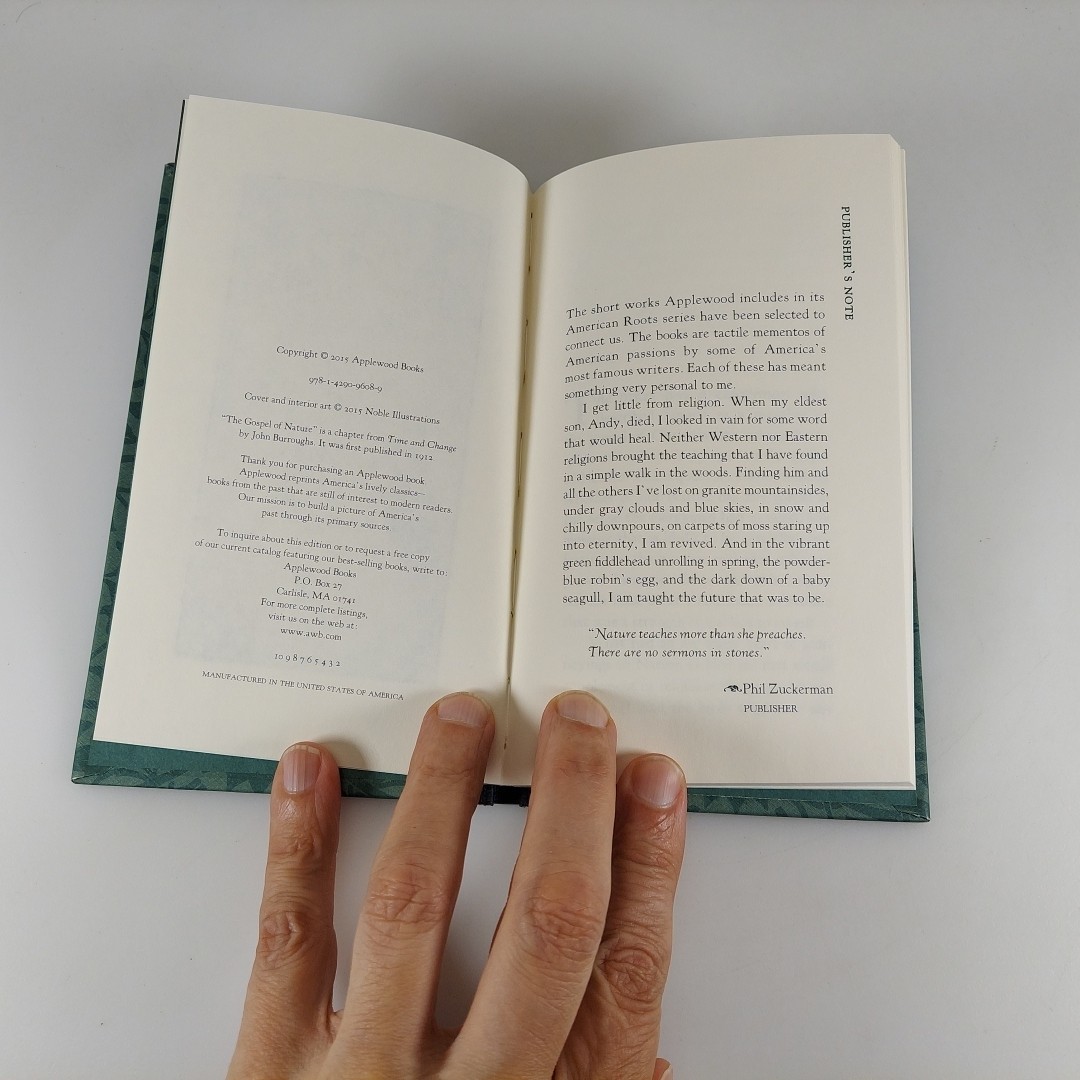 The Gospel of Nature by John Burroughs 2015 Applewood Books HC