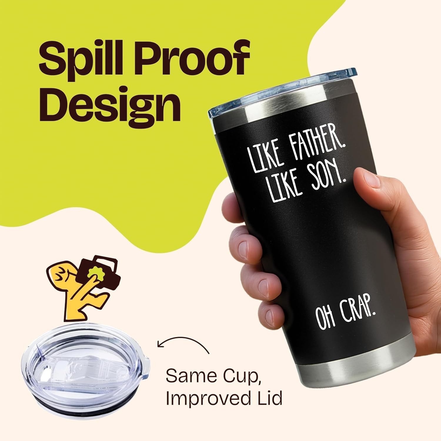 20oz Insulated Tumbler – Perfect Gift for Dads – Like Father Like Son Cup