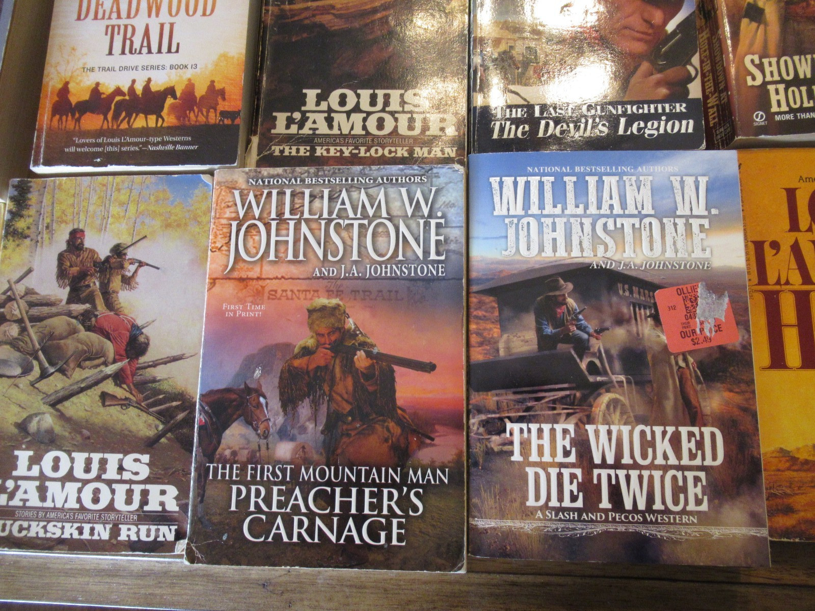 Old Western Paperback Books Lot of 27 Lamour Compton Johnstone etc Some Vintage