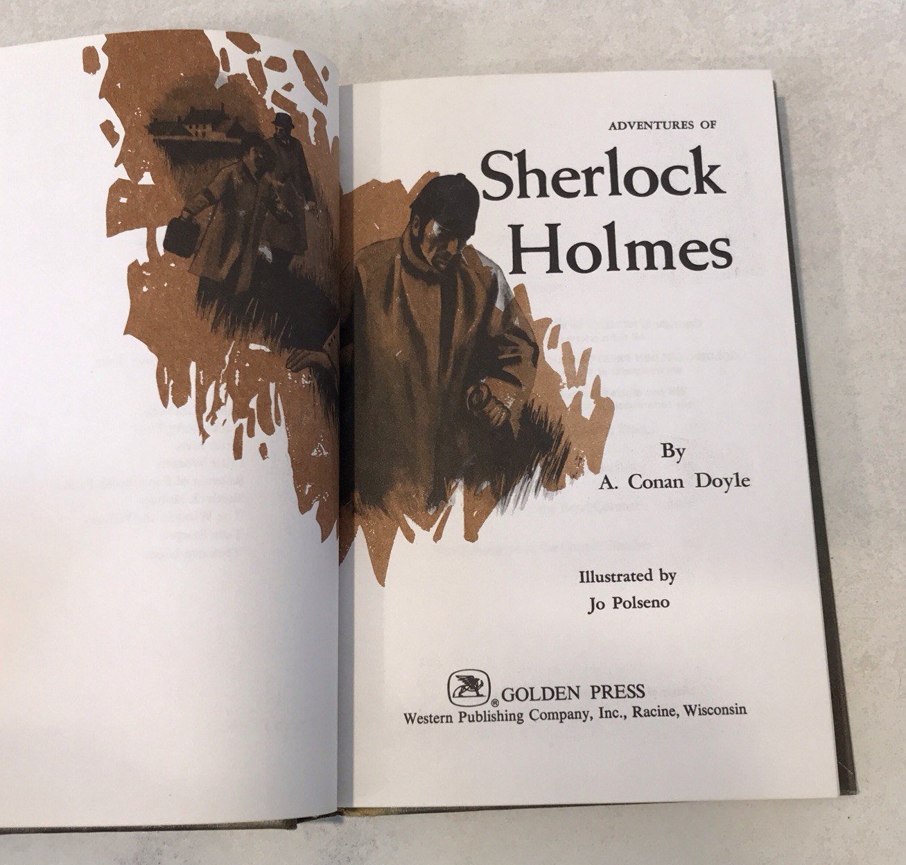 1965 Adventures Of Sherlock Holmes A Golden Illustrated Classic A Conan Doyle