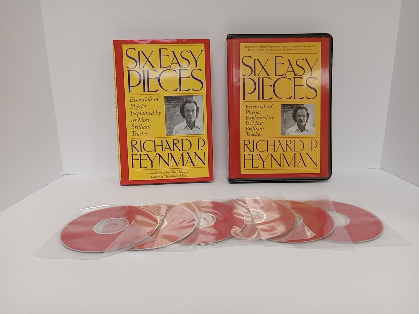 Six Easy Pieces by Richard P. Feynman 1995 Hardcover w/ 6 CDs