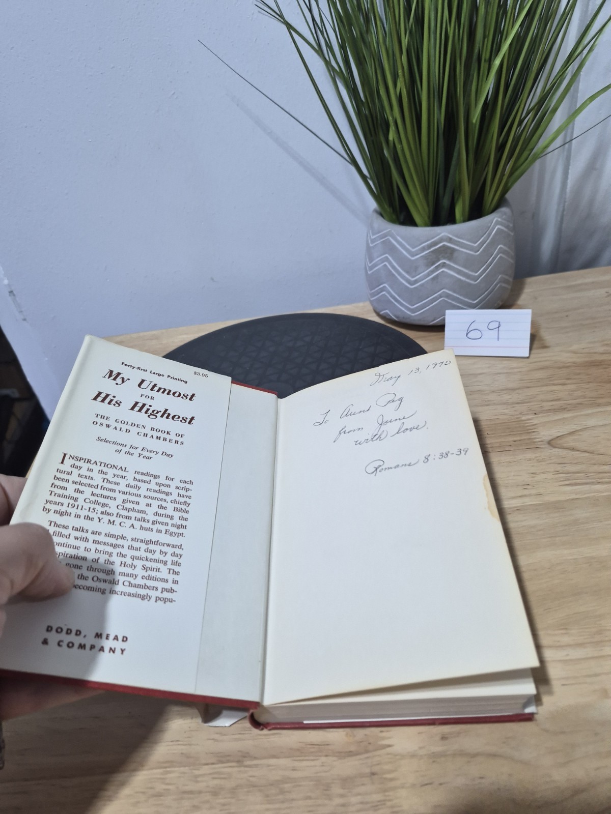 My Utmost for His Highest Oswald Chambers 1935 Reprint Hardcover Dust Jacket