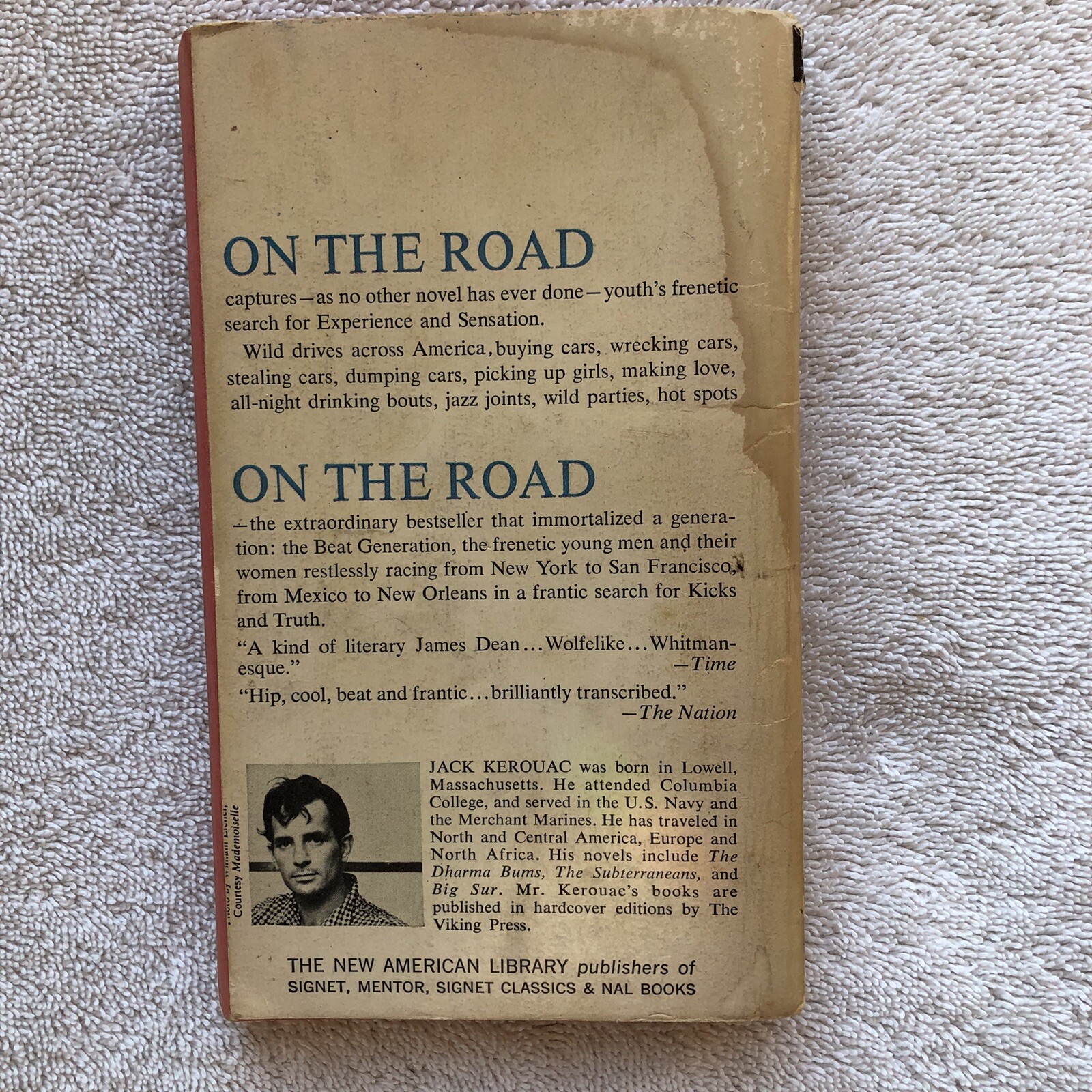 Jack Kerouac On the Road Signet Beat Generation Bible Rare PB T2937