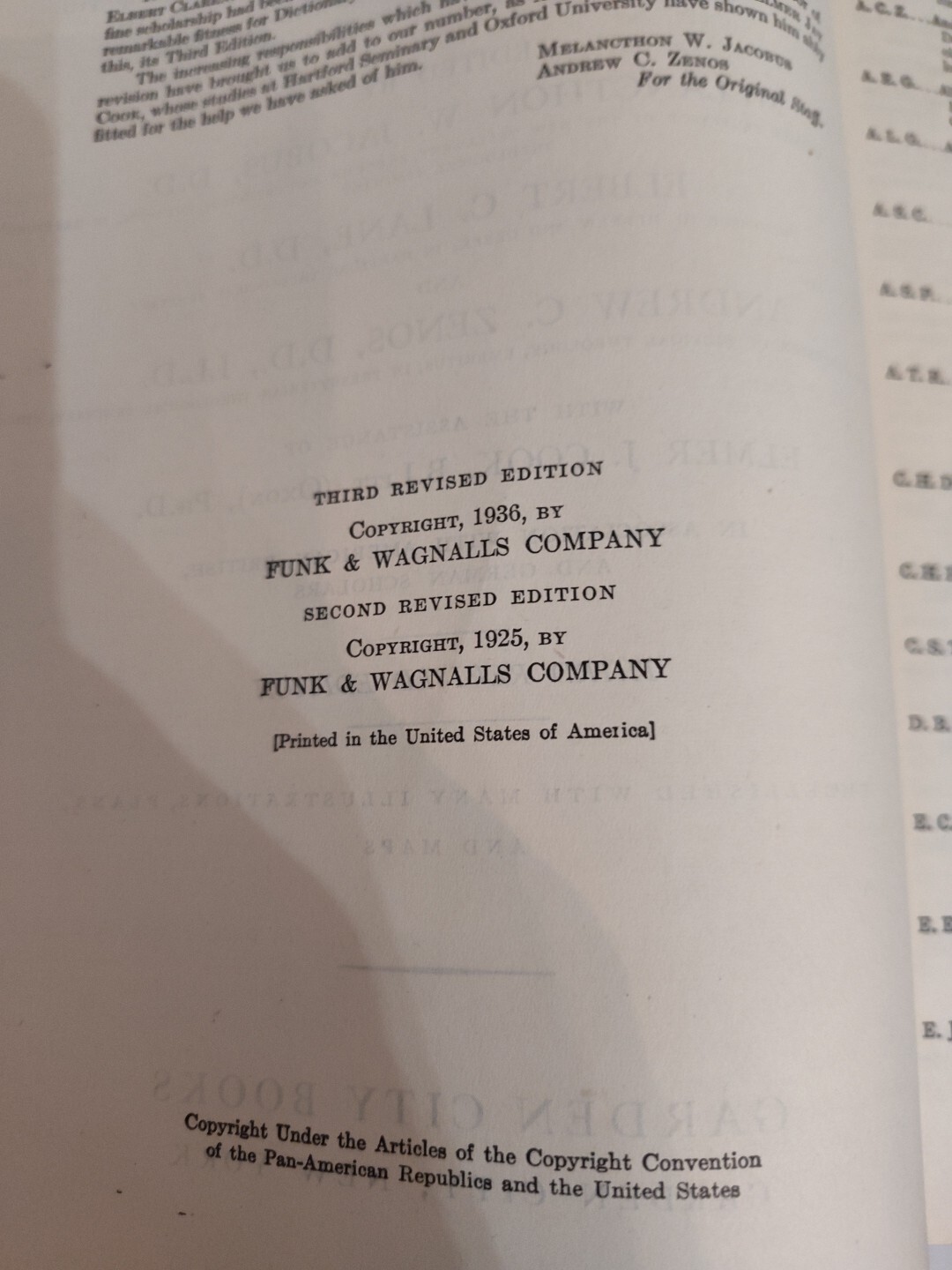 1936 Funk and Wagnalls New Standard Bible Dictionary Book Third Revised Edition