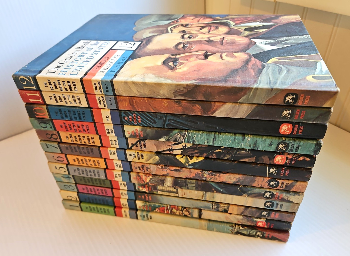 The Golden Book History Of The United States Complete Vol 1-12 1963 Hardcover