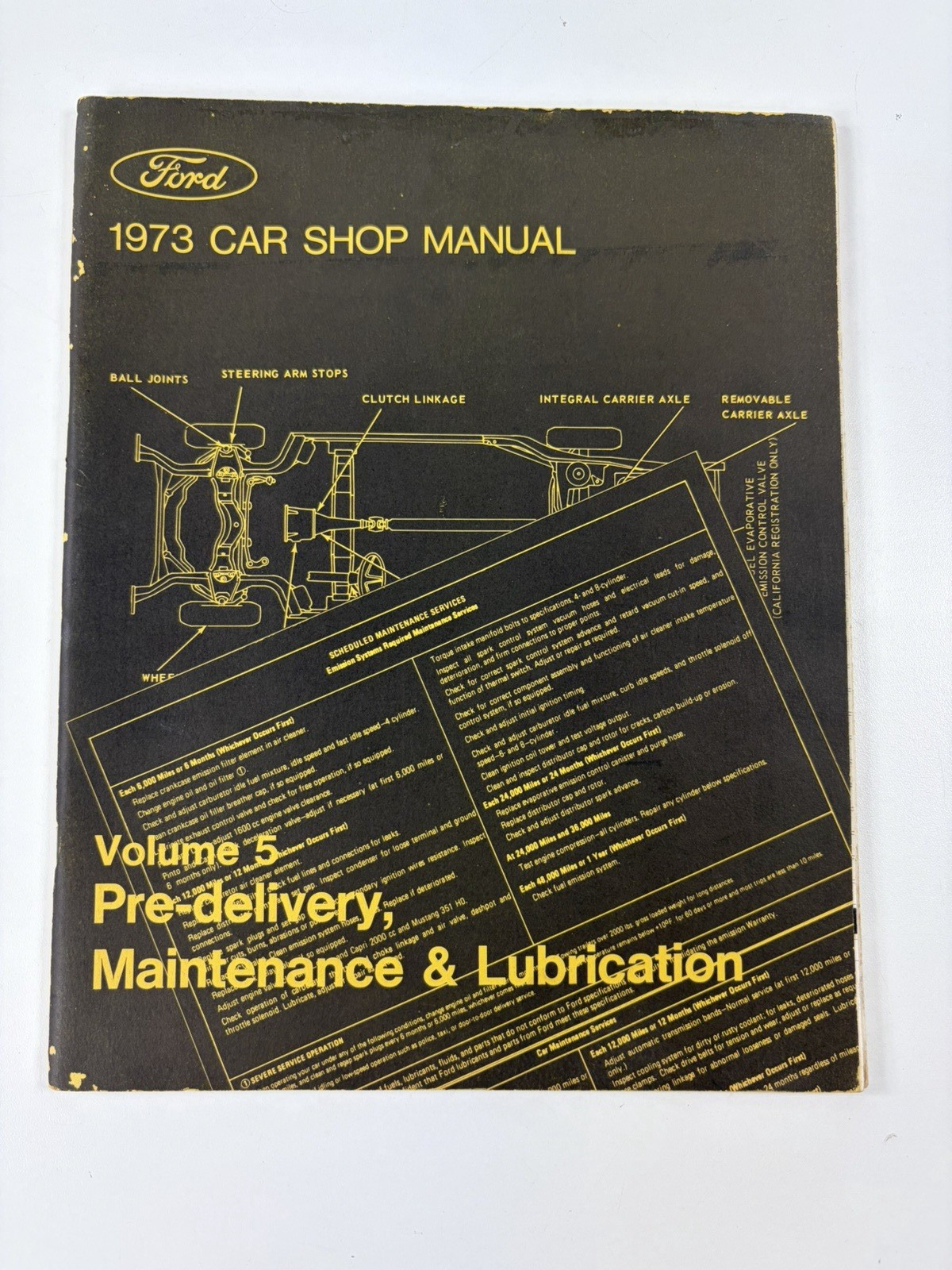 1973 Ford Factory Car Shop Repair Service Manual Volume 1 4 and 5