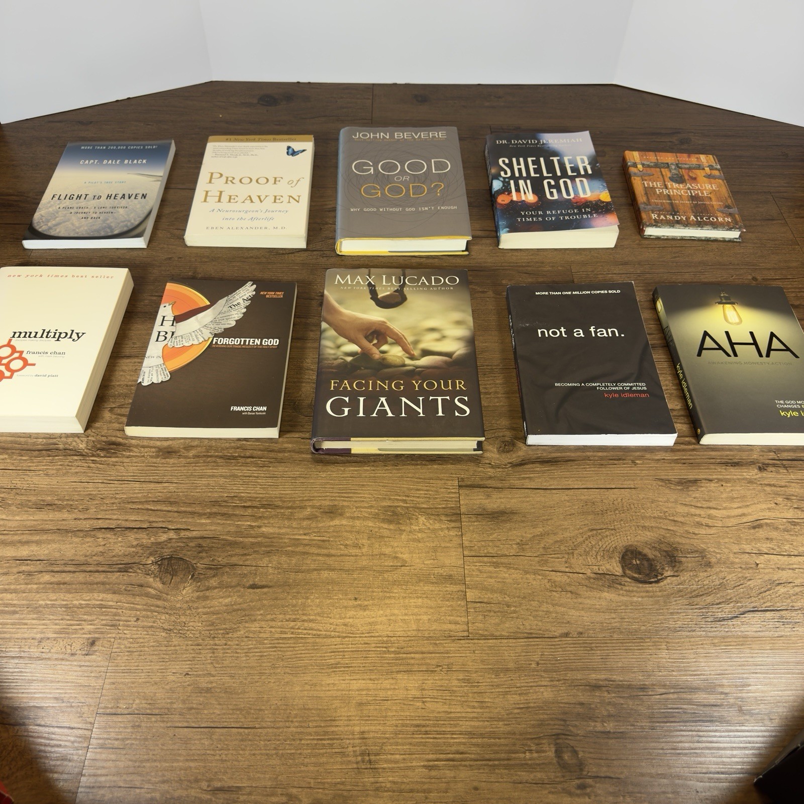 Christian Books Lot Of 10 – Francis Chan, John Bevere, Kyle Idleman, Max Lucado