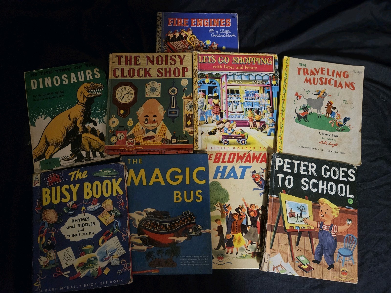 Vintage Lot Of 9 Children’s Books 1940s 50s 60s 70s. Mixed Condition