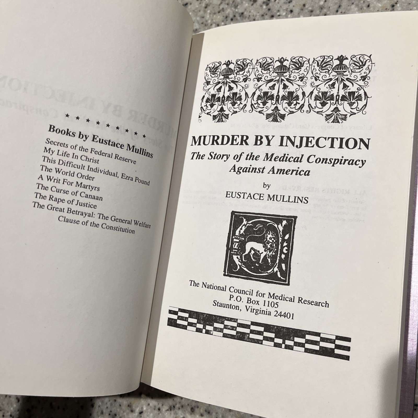 Murder by Injection The Story of the Medical Conspiracy Against America Like New