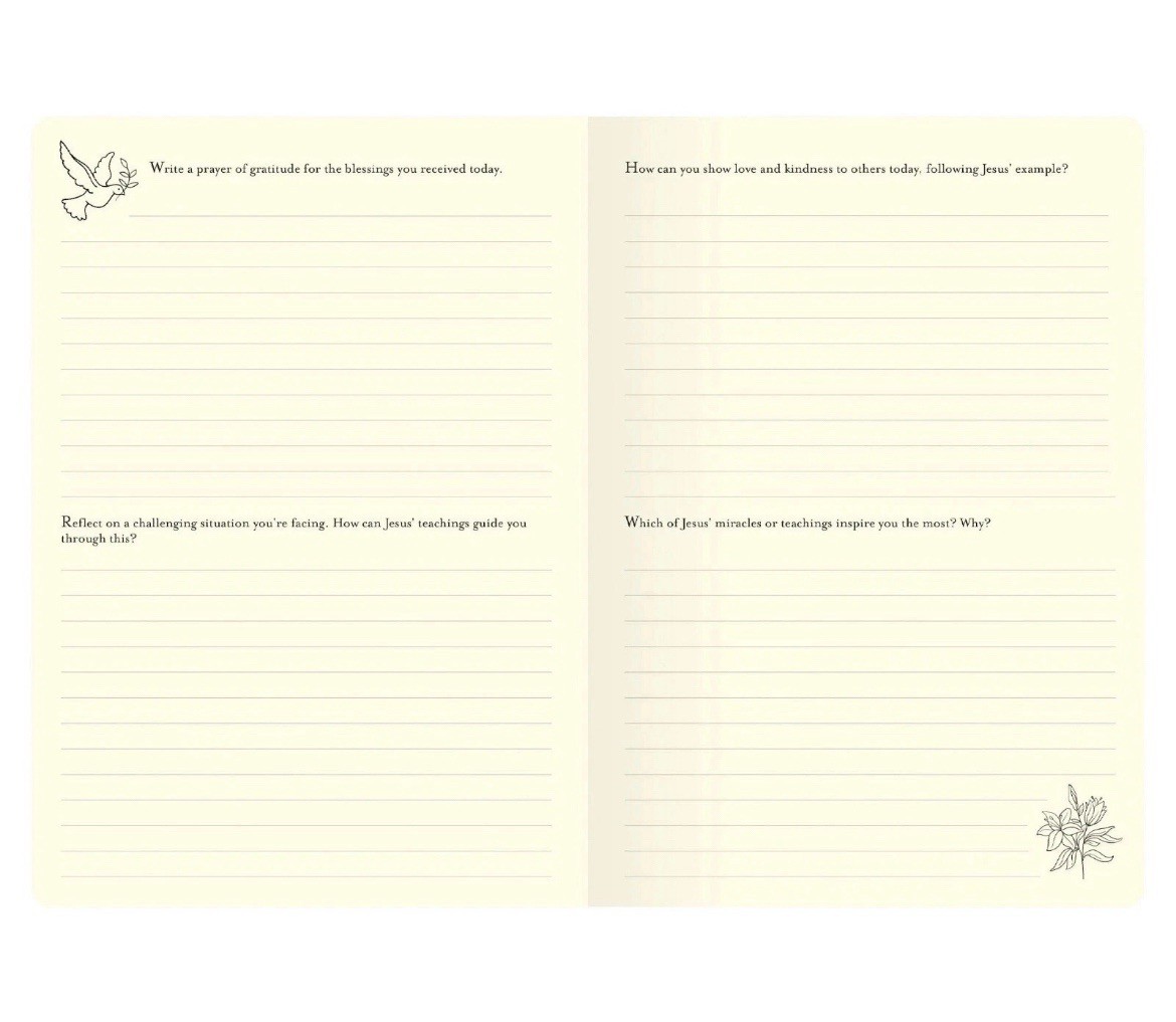 (1 pack) Journaling with Jesus Guided Journal for Ages 12 and Up, 152 Pages